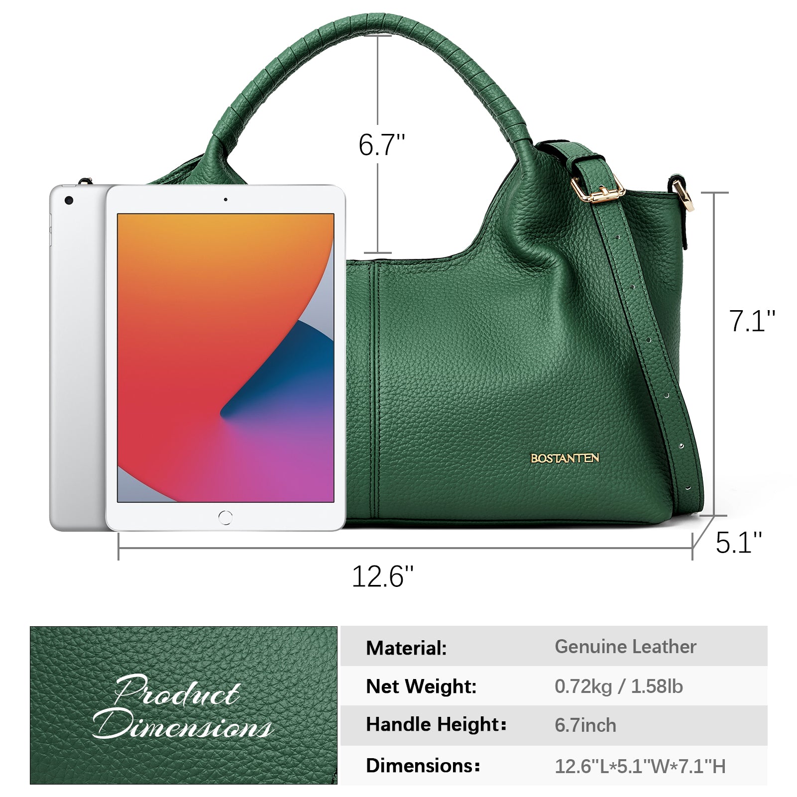 Genuine Leather Satchel Tote Bag for Women - Premium Handmade Crossbody Purse with Adjustable Strap - Perfect for Work, Travel & Everyday Use