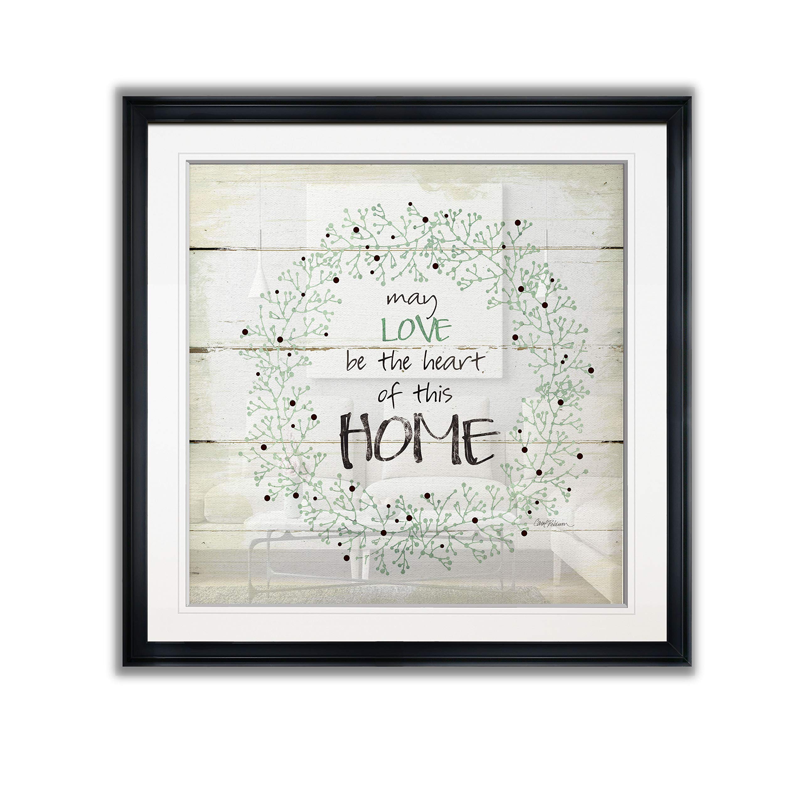 Heart of This Home Framed Motivational Quote Art Print - Inspirational Family Wall Decor for Living Room, Bedroom & Office