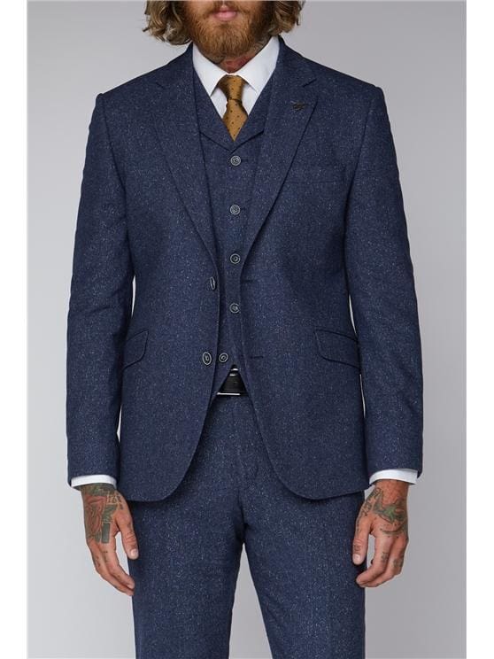 Gibson Blue Tweed Slim Fit Jacket for Men - Classic Vintage Style Blazer for Business Casual & Formal Occasions