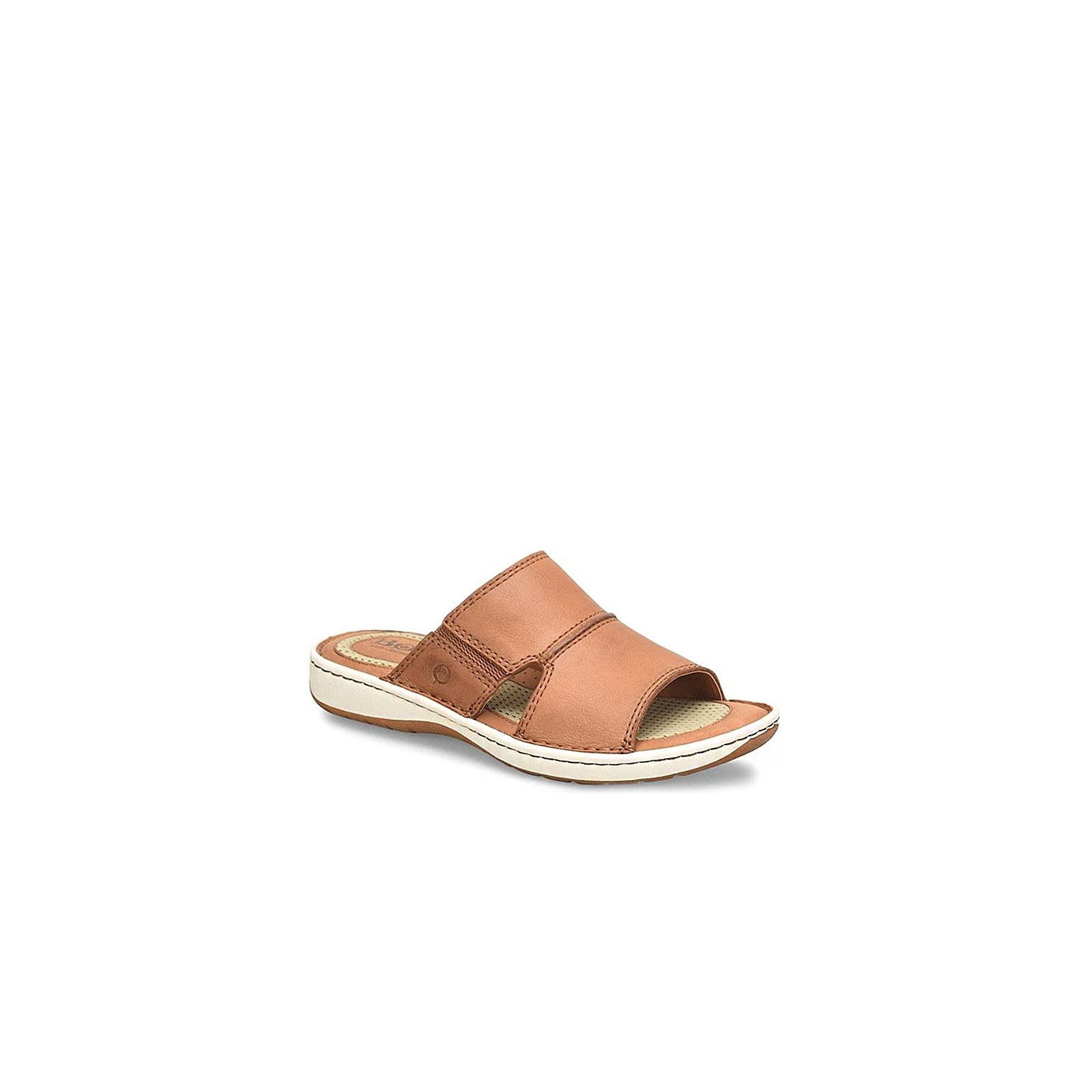 BORN Men's Flores Comfortable Leather Sandals - Lightweight & Breathable for Walking, Beach, and Casual Wear