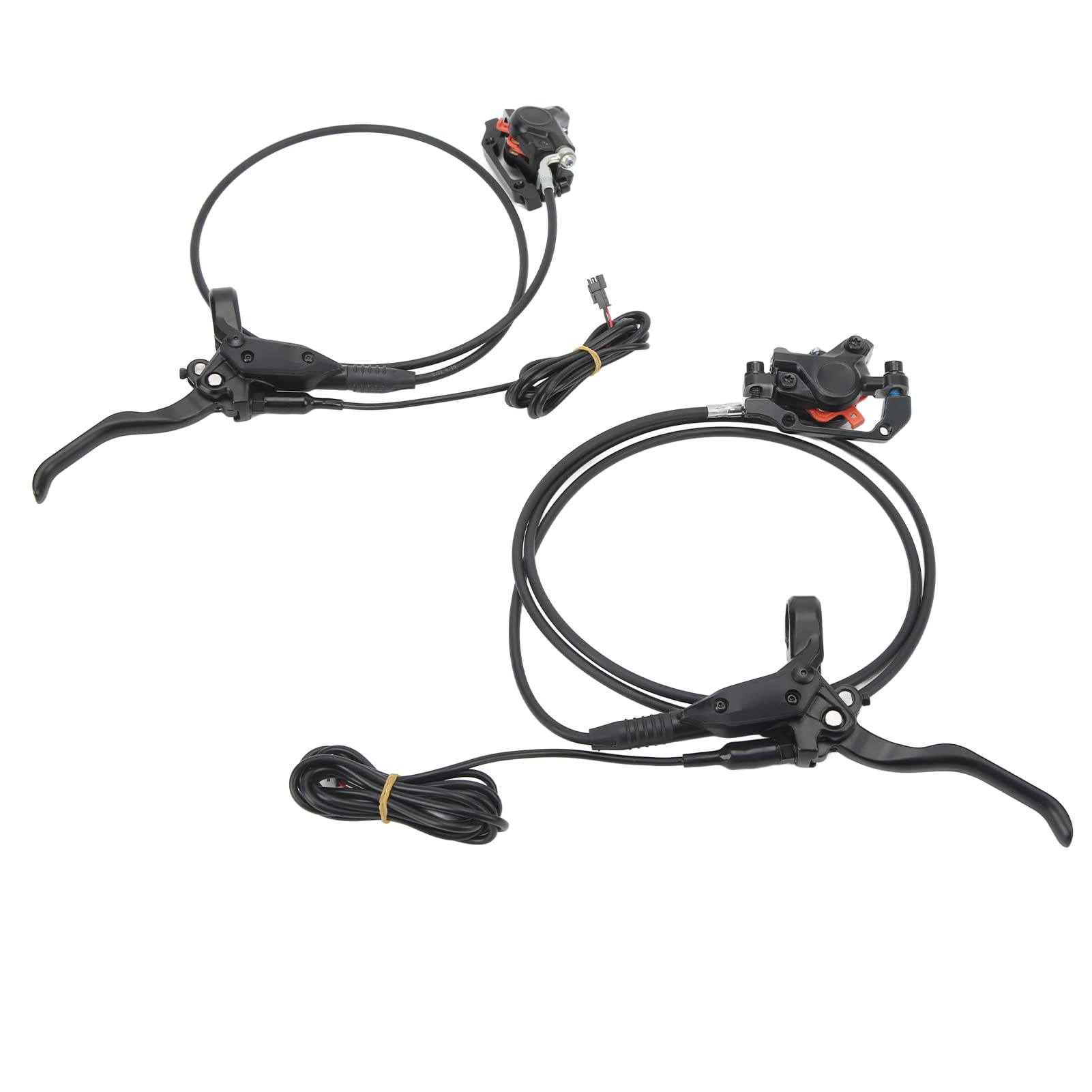 Hydraulic Disc Brake Set - Dual Piston Power Off Brake Kit, Aluminum Alloy Oil Brake System for Folding Electric Scooters & E-Bike Modifications | Perfect for Commuting, Off-Road Adventures & Urban Riding