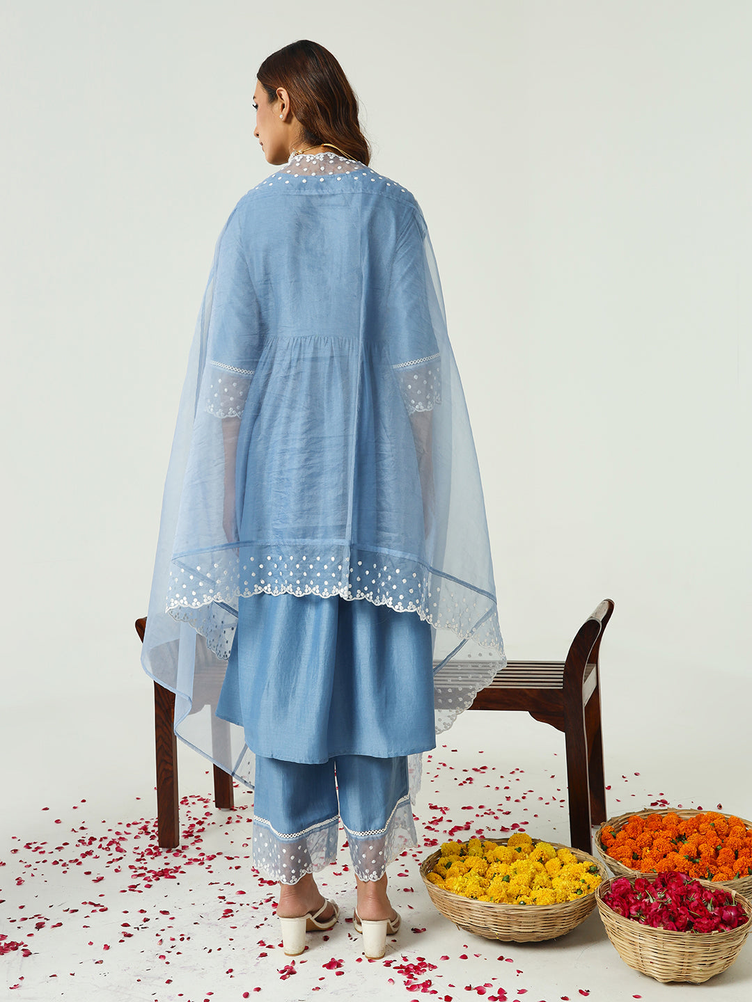 Elegant Blue Designer Party Wear Pant Suit with Exquisite Embroidery - Perfect for Weddings, Cocktail Parties & Special Occasions