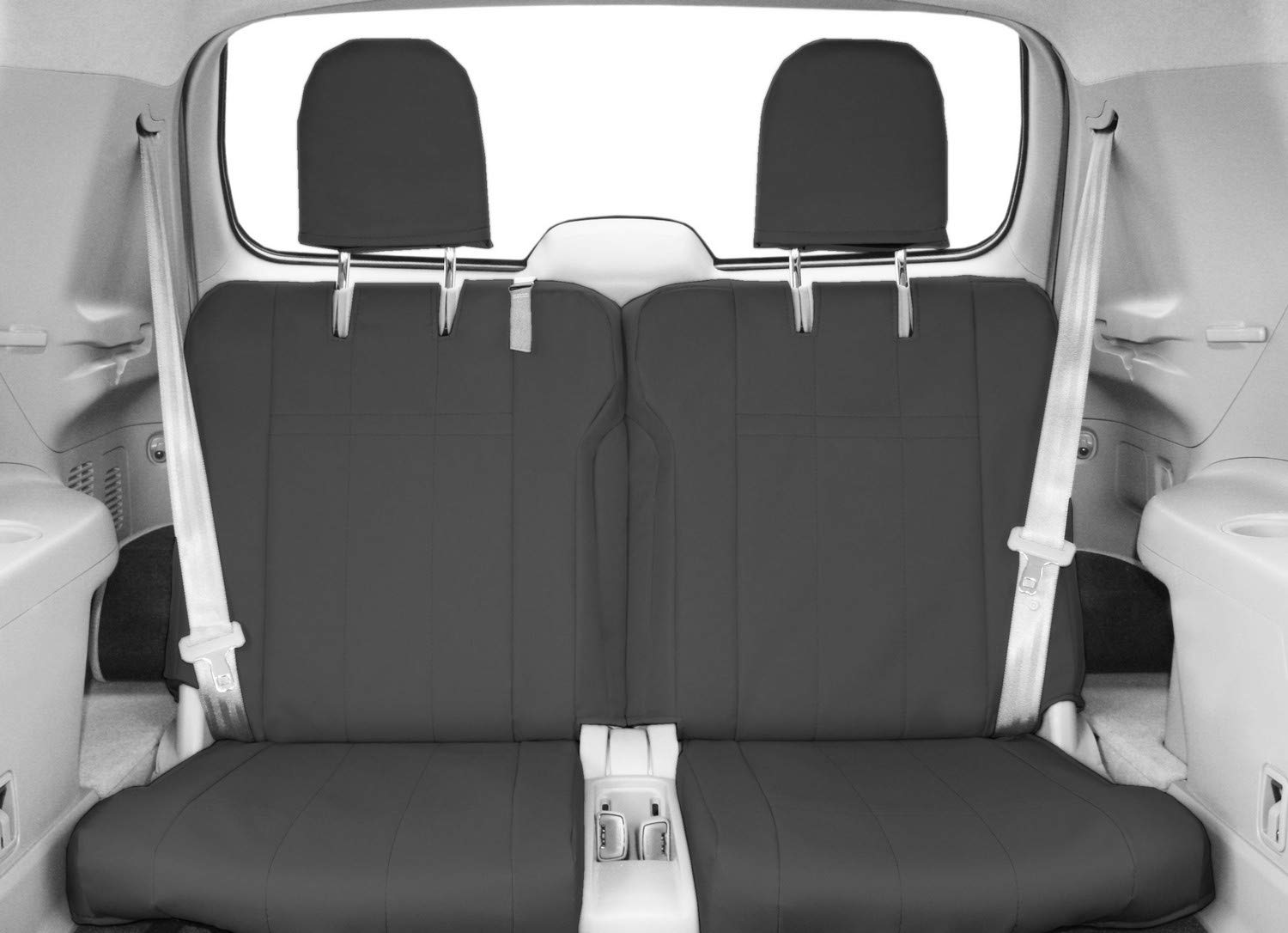 Durable Cordura Seat Covers for 2002-2010 Chrysler PT Cruiser - 50/50 Split Bench Rear Seats in Charcoal with Matching Insert & Trim | Perfect for Road Trips, Daily Commutes & Car Protection