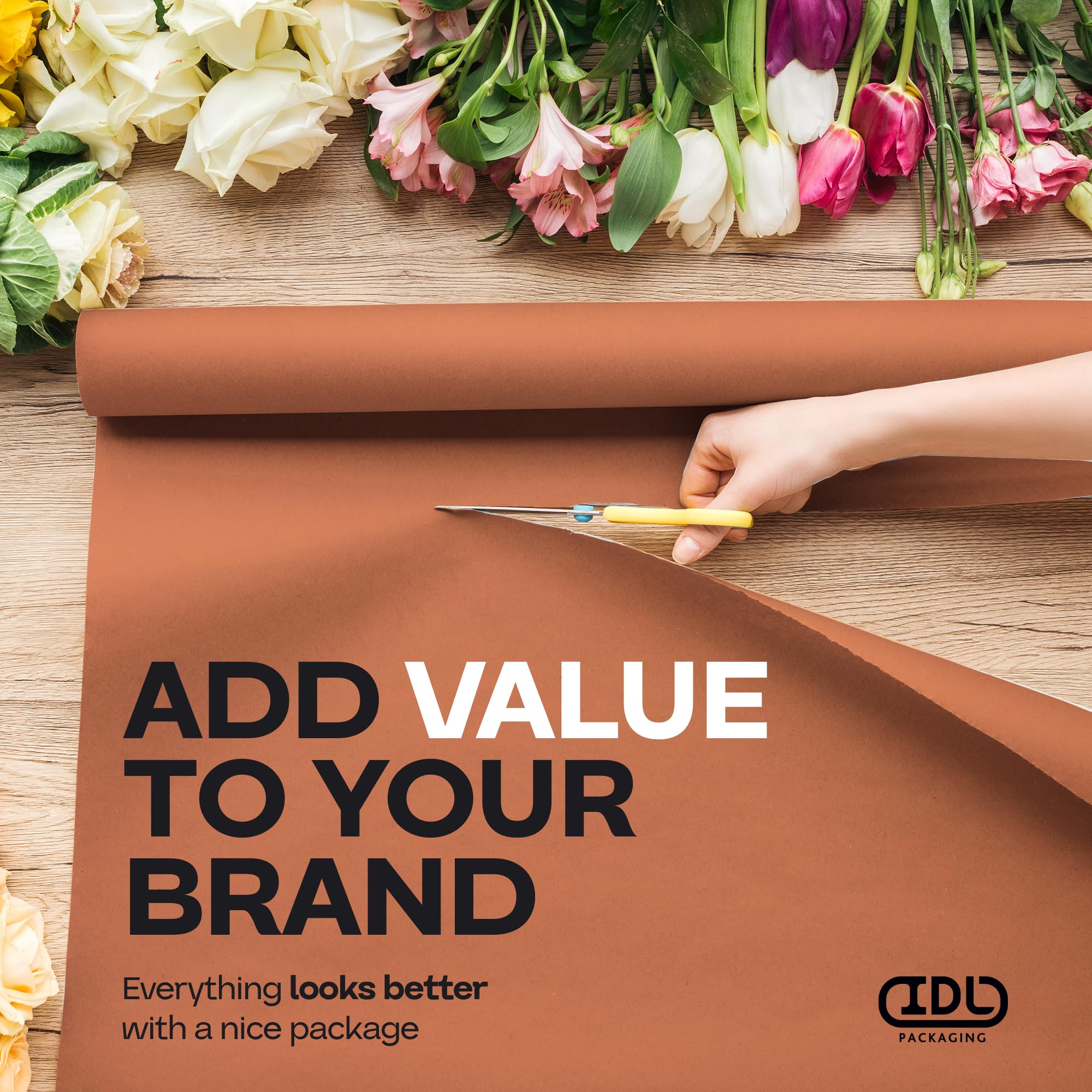 Brick-Colored Kraft Paper Roll 18