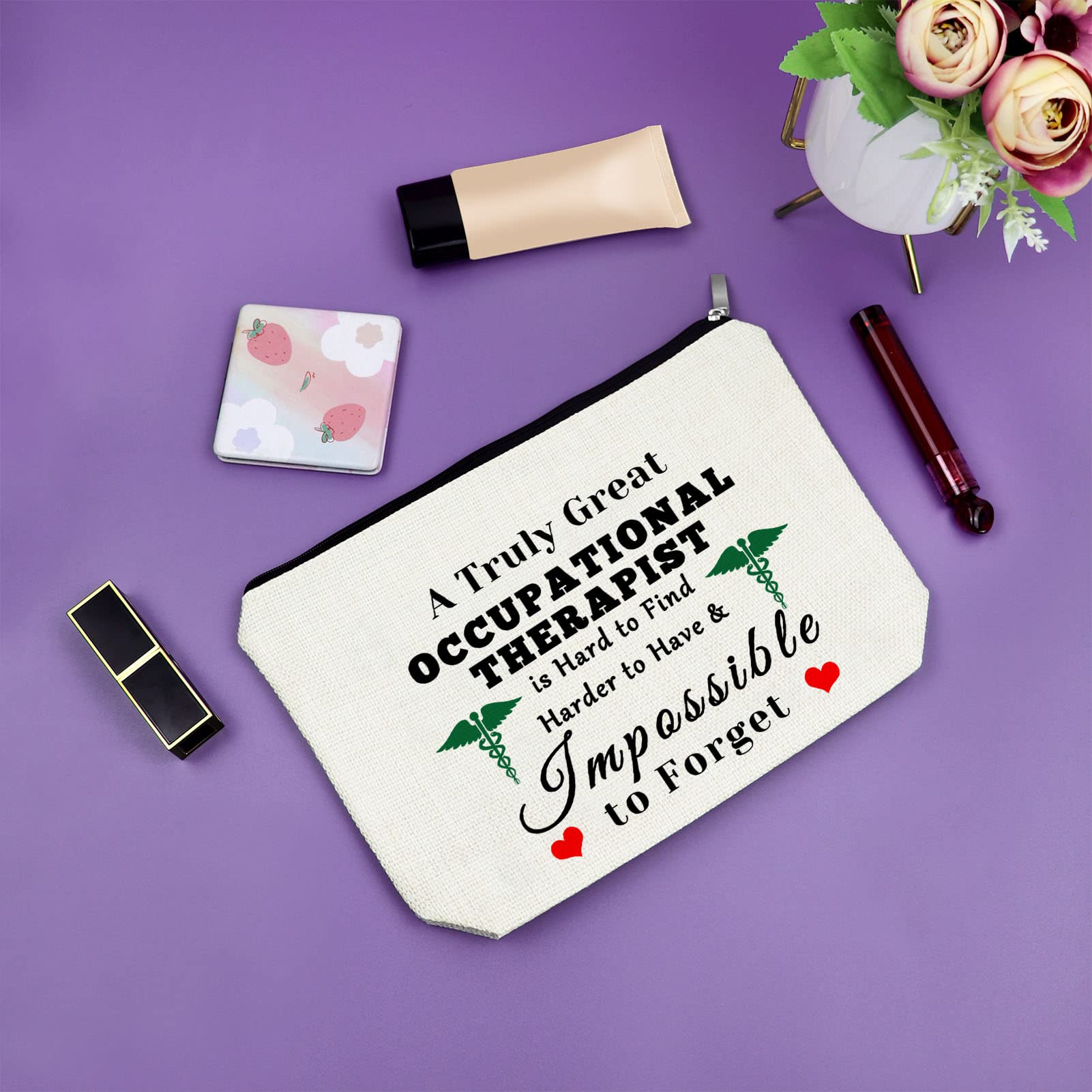 Funny Occupational Therapist Gifts for Women - OT Teacher Appreciation & Thank You Gift - Makeup/Cosmetic Bag for Birthday, Christmas - Perfect for Therapists, OT Students & Healthcare Professionals