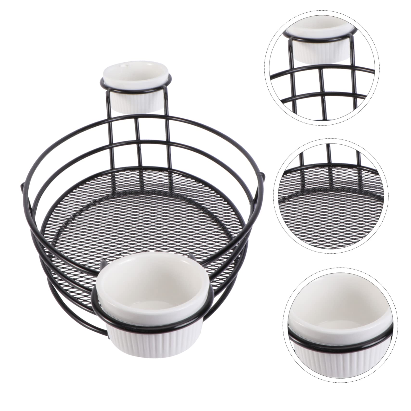 Cabilock Metal Fry Basket Set with Sauce Cup - Kitchen & Restaurant Use