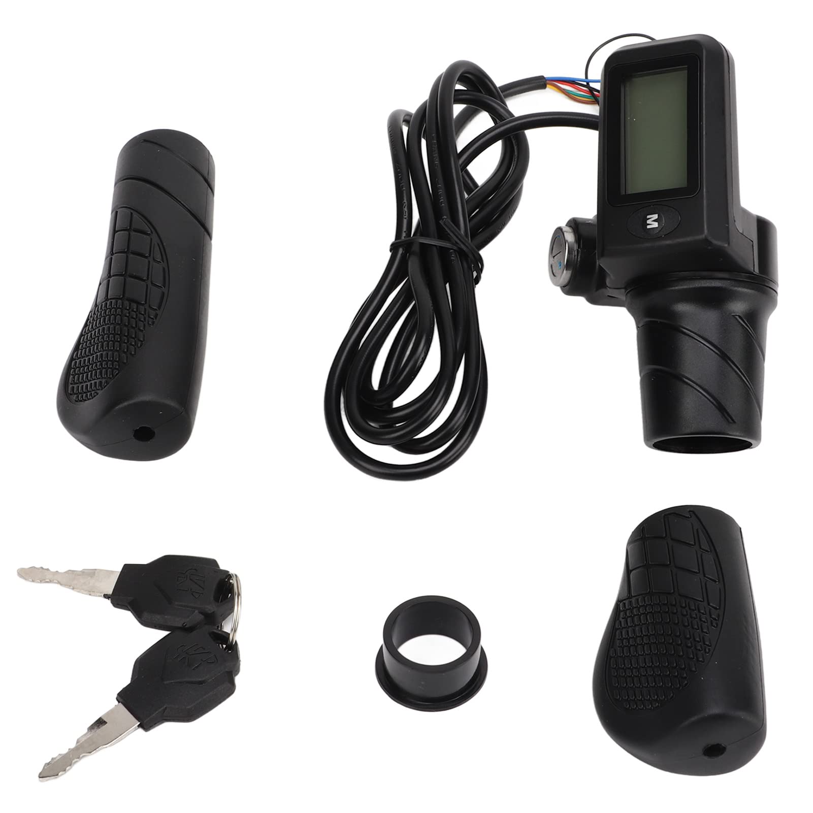 Universal 22.5mm Electric Bike Throttle Grip with 805 LCD Display Panel & LED - Compatible with E-Bikes and Scooters - Perfect for Commuting, Urban Riding, and Outdoor Adventures