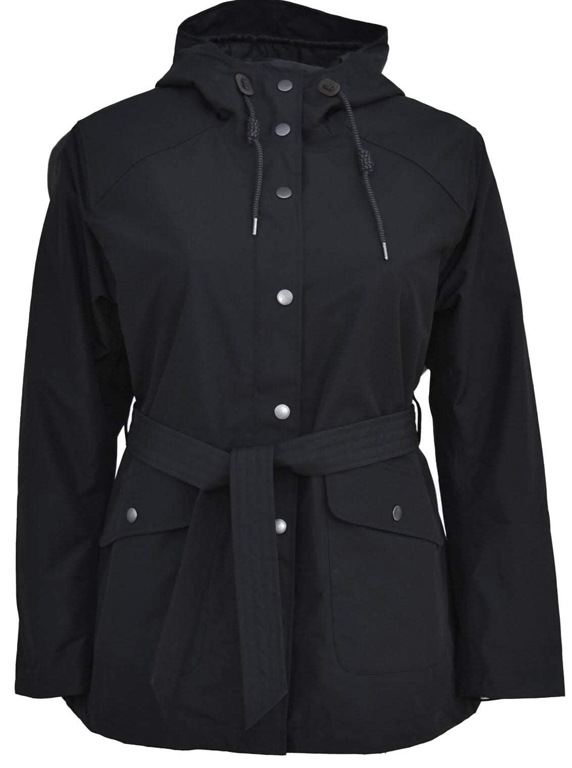 Women's Plus Size Short Trench Rain Jacket Coat - Waterproof Lightweight Windbreaker for Spring & Fall - Perfect for Commuting, Travel & Outdoor Activities