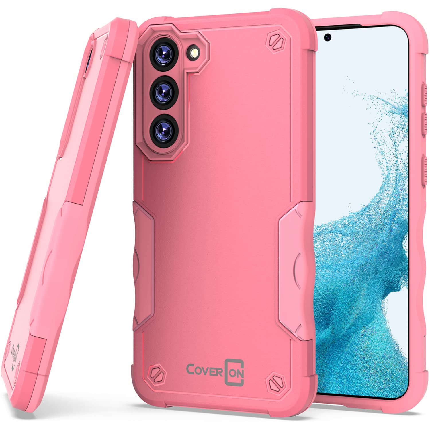 Heavy Duty Samsung Galaxy S23 Case - Military Grade Shockproof Hybrid TPU Hard Cover with Rugged Protection for Women - Pink | Perfect for Outdoor Activities, Work & Everyday Use