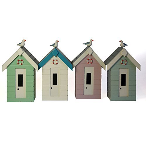 White Beach Huts Money Box - Cute Piggy Bank for Kids & Adults - Perfect for Beach-Themed Savings, Gifts, and Home Decor
