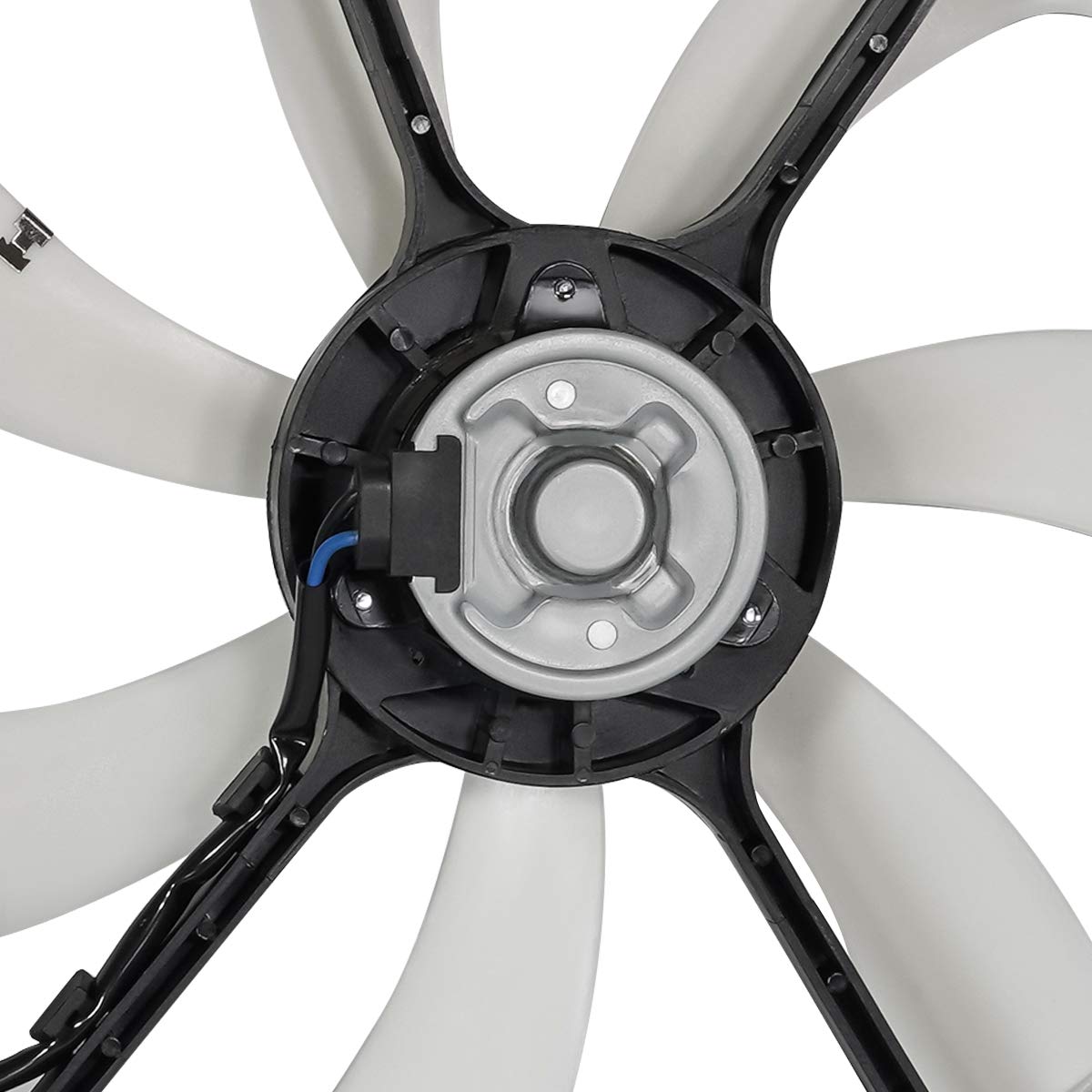 DNA Motoring OEM-RF-0265 TO3115165 Black Factory Style Radiator Cooling Fan Assembly Replacement - Perfect for Car Engine Cooling System Repair & Maintenance