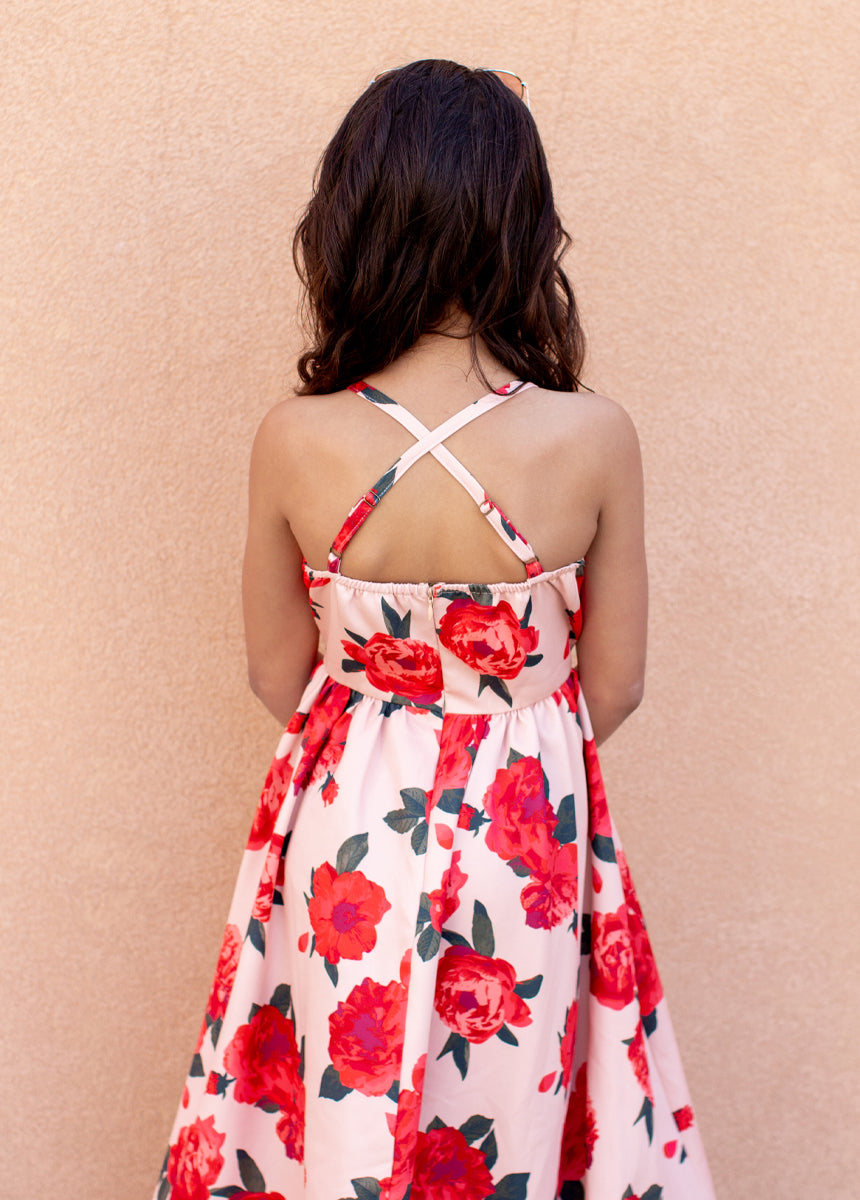 Elegant Pearl Shell Floral Dress for Women - Perfect for Weddings, Parties & Special Occasions