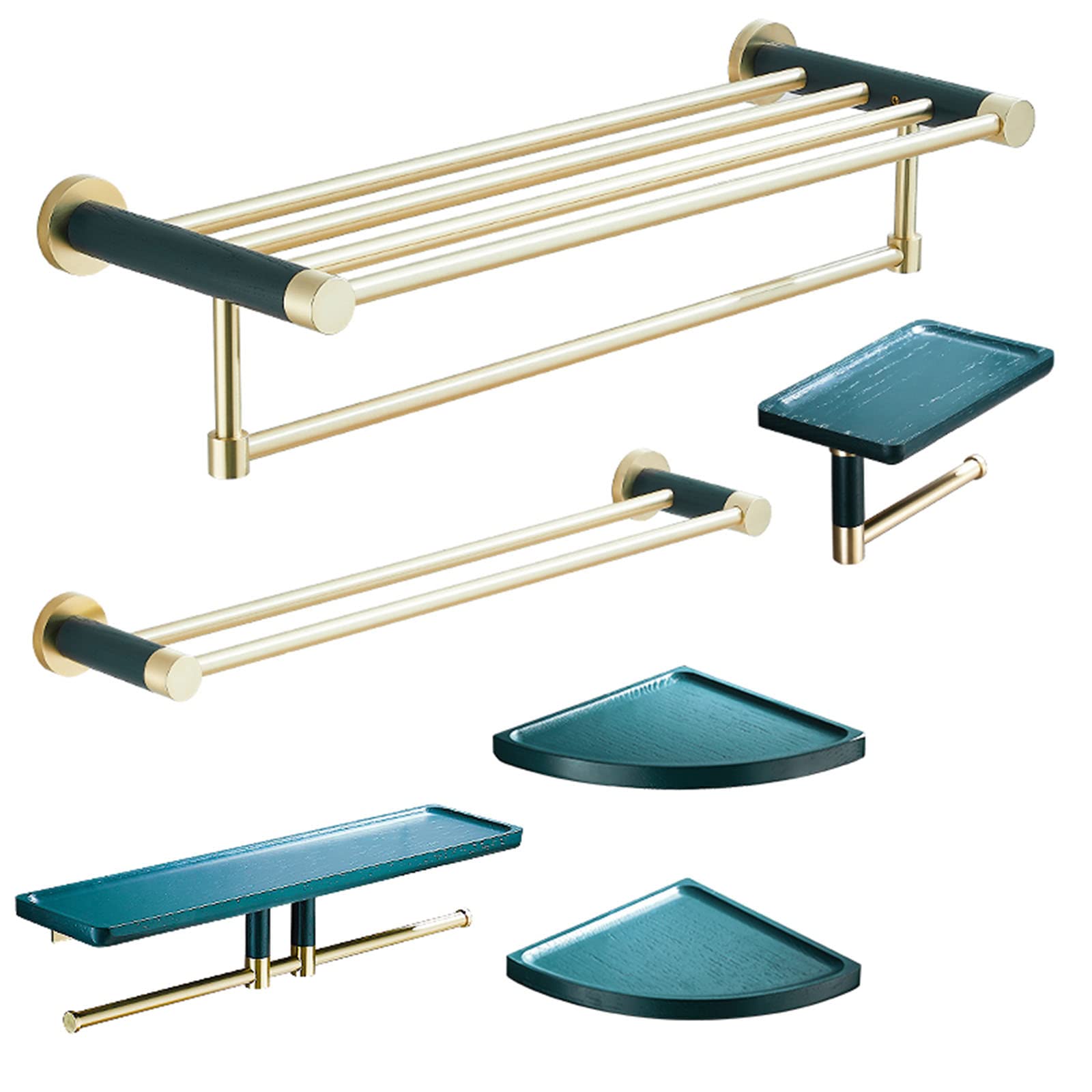 5-Piece Bathroom Towel Rack Set - Wall Mounted Towel Bar, Toilet Paper Holder & Bathroom Hardware Set for Modern Homes - Perfect for Bathroom, Spa & Guest Room Organization