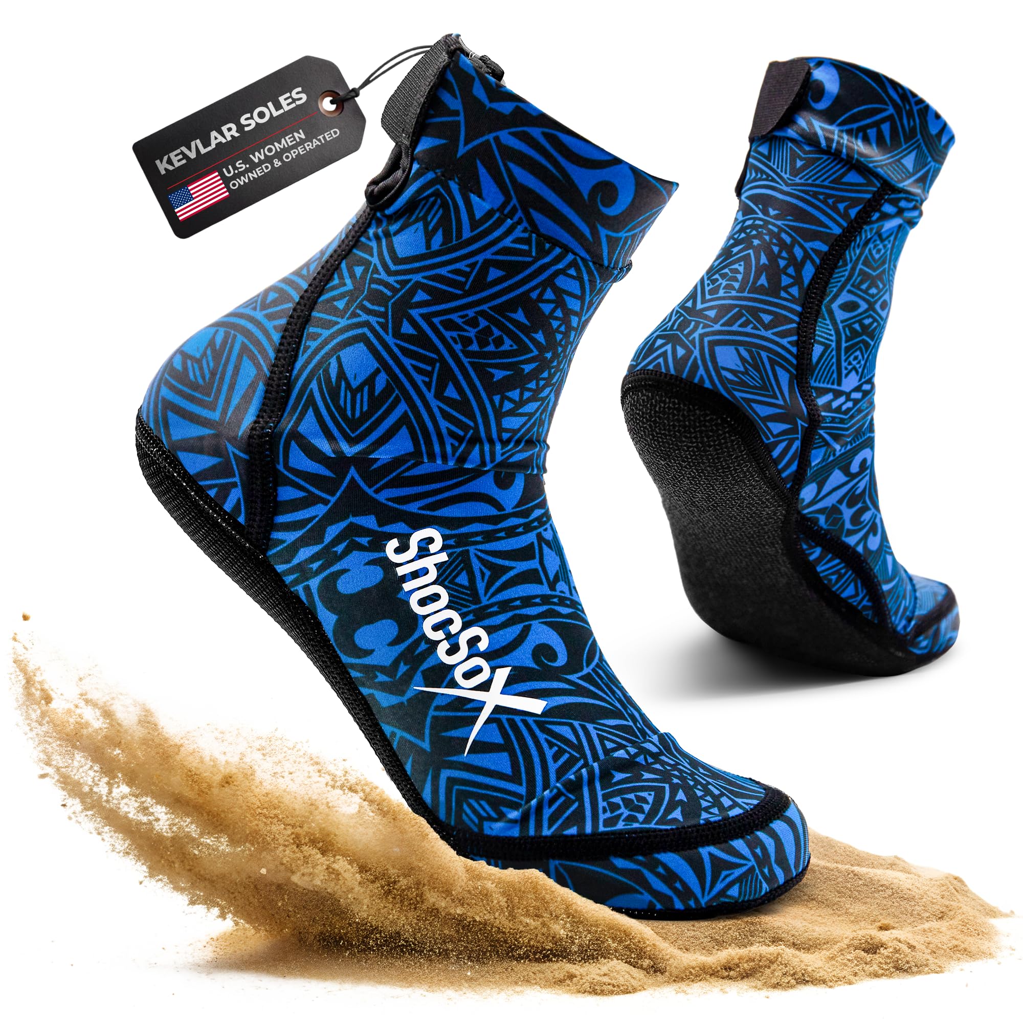 Beach Volleyball & Sand Soccer Socks - No-Holes Guaranteed Soles for Maximum Protection - Perfect for Outdoor Sports & Summer Activities