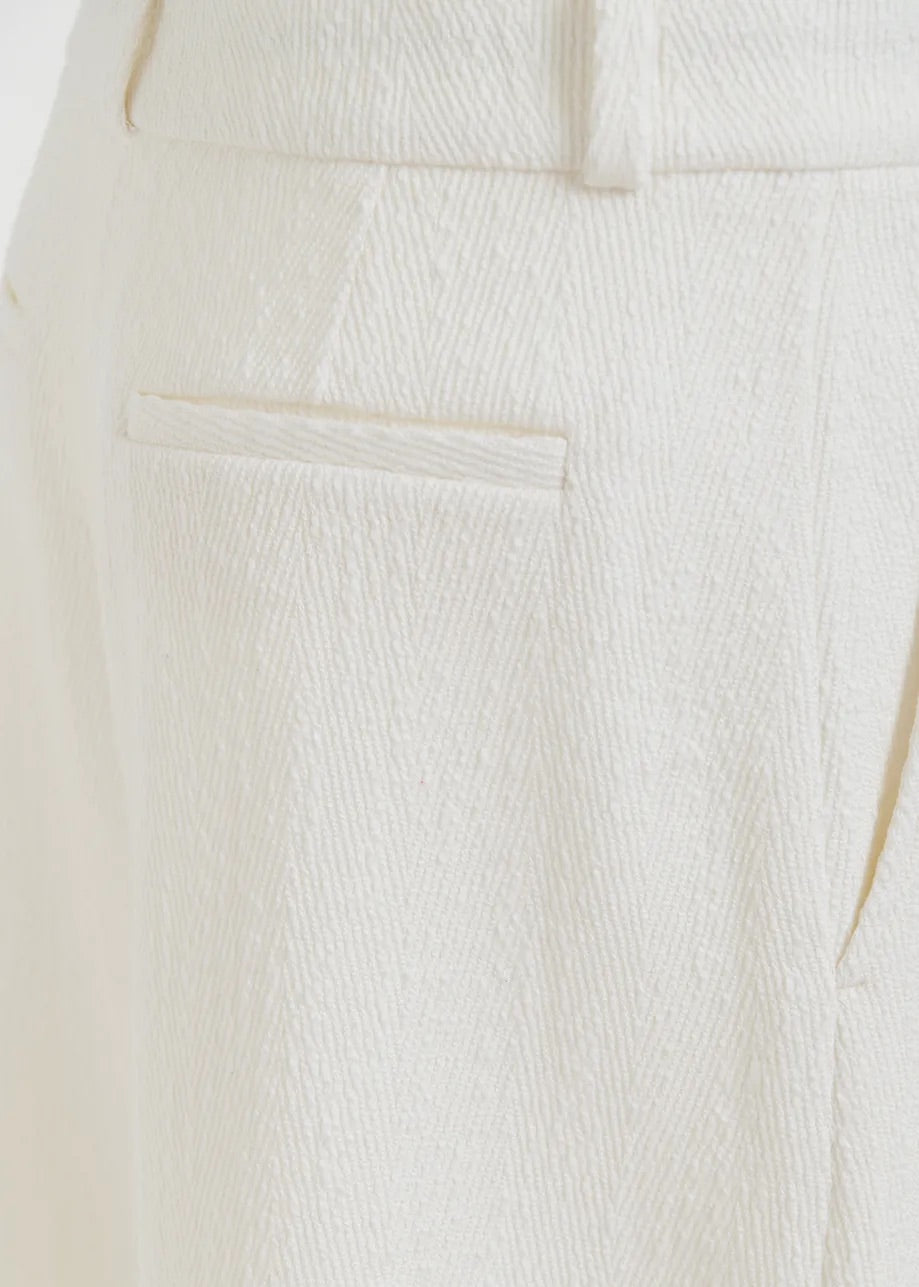 Essential Antwerp High-Waist Pants for Women - White | Comfortable & Stylish Trousers for Work, Office & Casual Wear