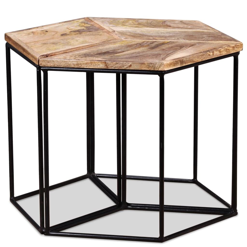 Solid Mango Wood Coffee Table 22x19x16
