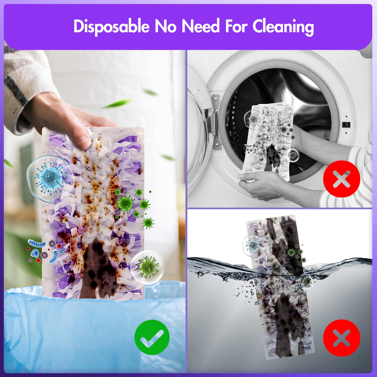 15 Pack Power Mop Refills - Disposable Mopping Pads Compatible with Swiffer Power Mop - Multi-Surface Replacement Pads for Wood, Tile & Hard Floors - Quick & Easy Floor Cleaning Solution for Homes & Offices