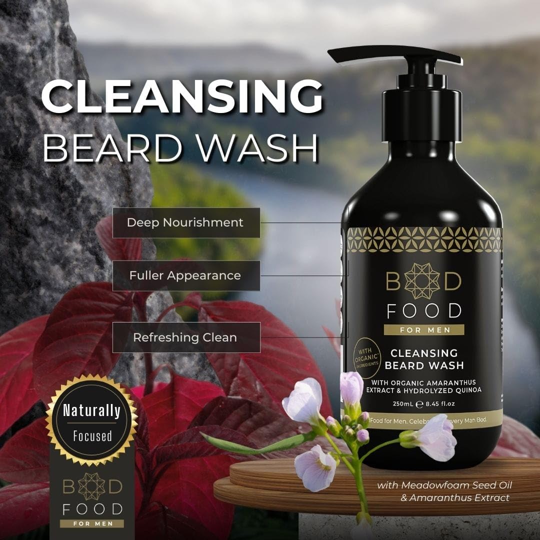 Natural Cleansing Beard Wash for Men - Hydrating & Nourishing Beard Shampoo for Soft, Healthy Facial Hair - Perfect for Daily Grooming & Styling