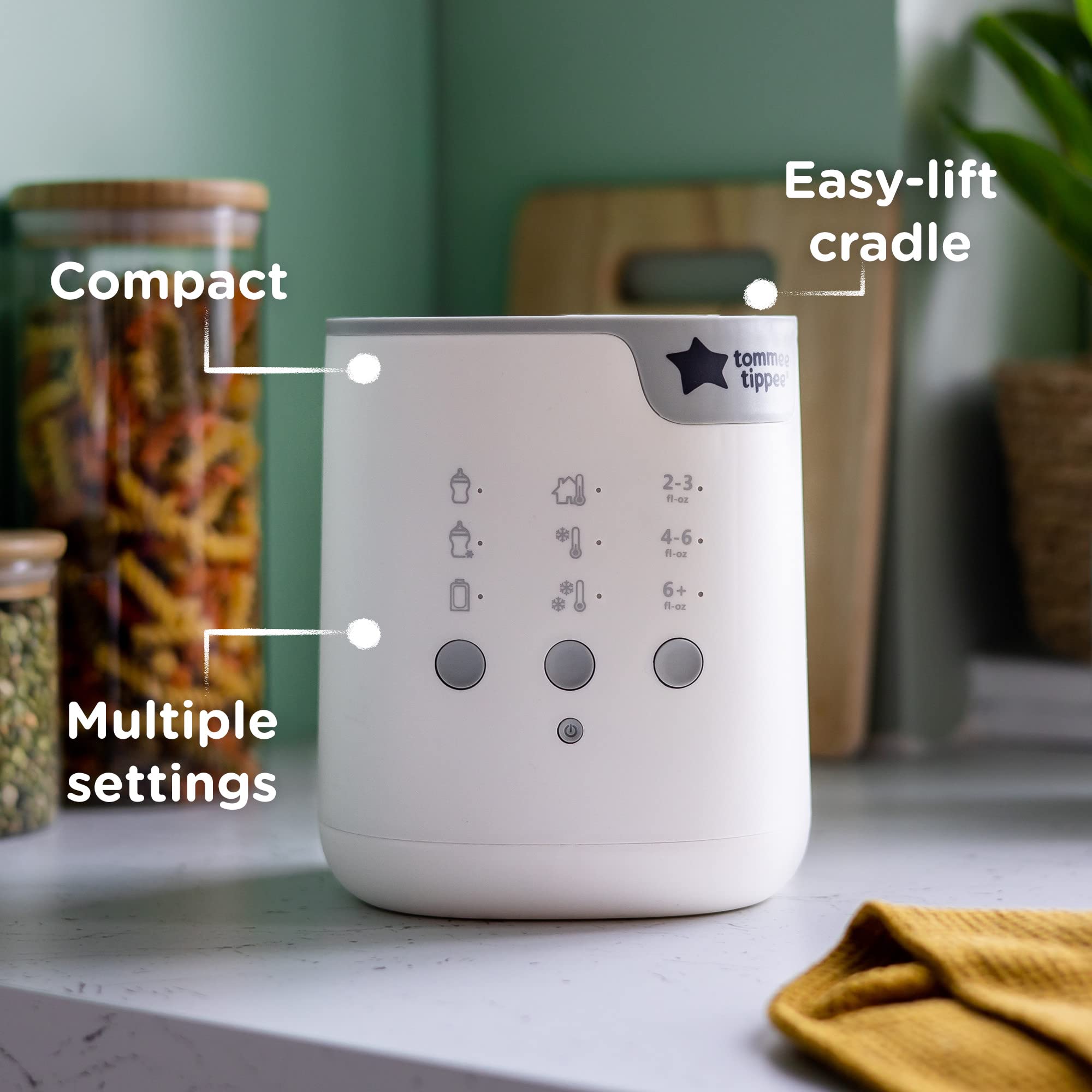 Tommee Tippee Multiwarm Bottle & Pouch Warmer - Fast Baby Bottle Warmer Heats Milk & Food to Perfect Temperature in Minutes with Auto Timer - Ideal for Night Feedings & Travel - White