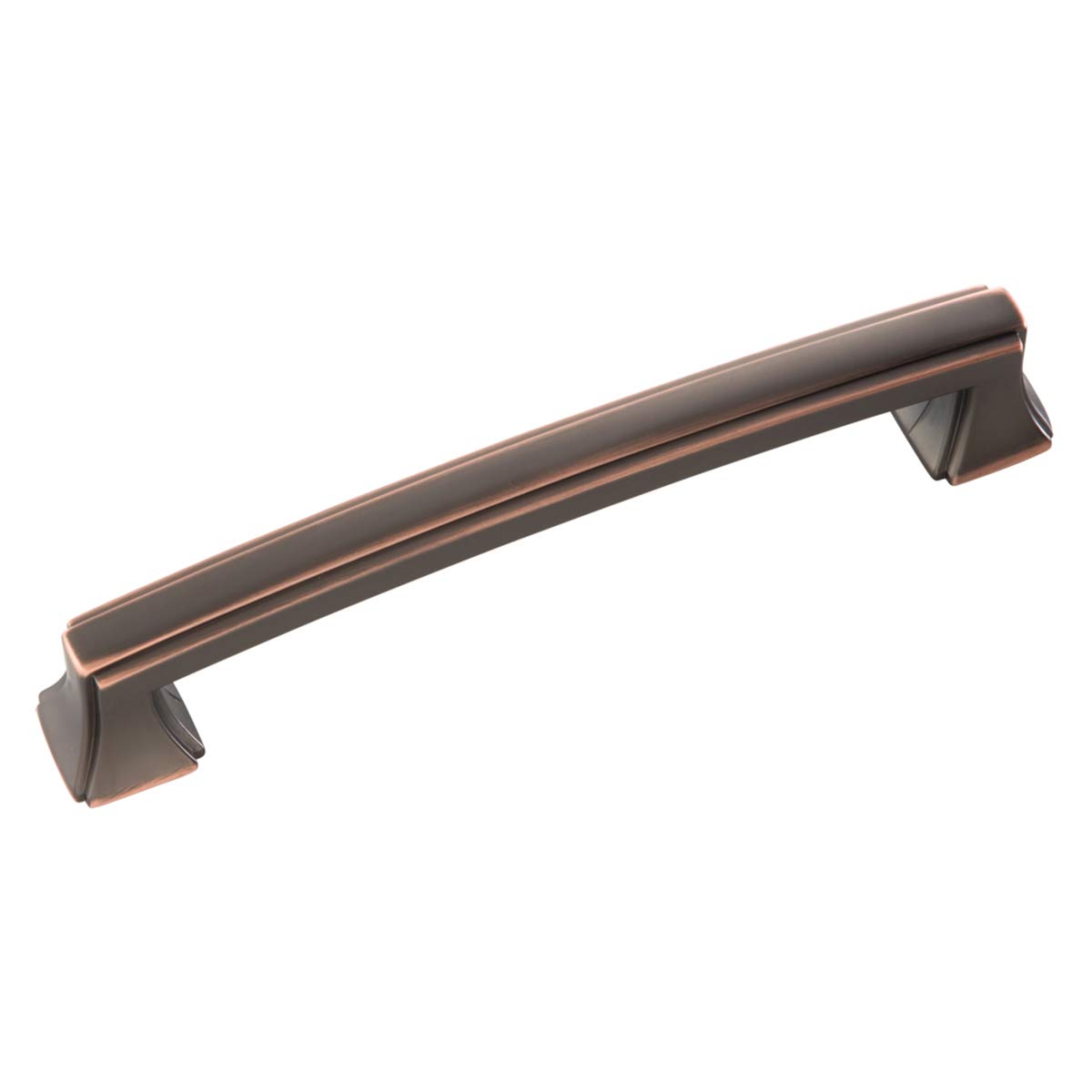 Hickory Hardware 10 Pack Solid Core Kitchen Cabinet Pulls - Oil-Rubbed Bronze Luxury Cabinet Handles for Doors & Drawers - 5-1/16 Inch (128mm) Hole Center - Bridges Collection - Perfect for Modern Kitchens, Bathrooms & Furniture Upgrades