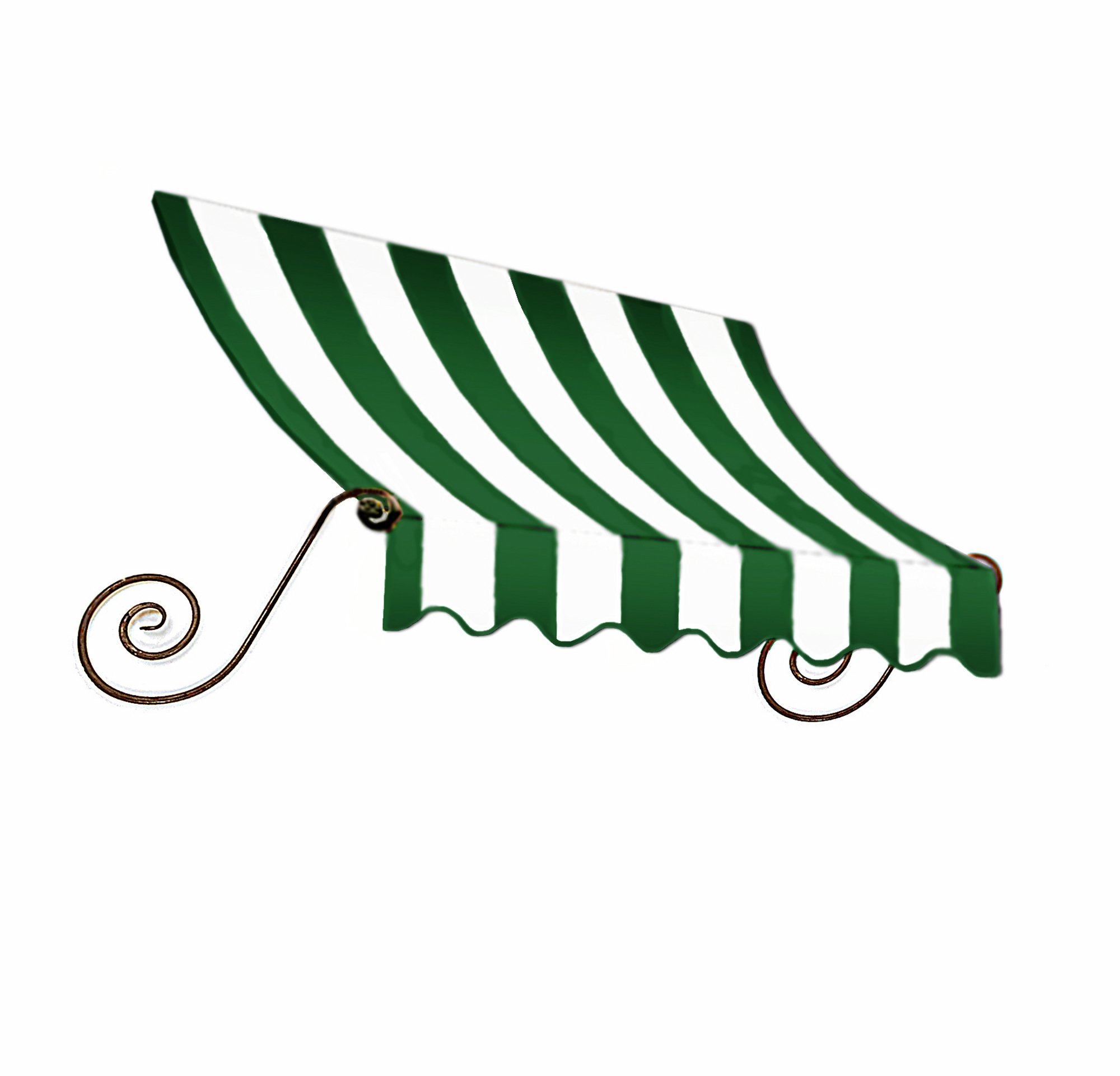Awntech 10-Feet Charleston Window & Entry Awning - 31x24 Inches, Forest Green/White - Perfect for Patio, Porch & Home Exterior Shade Protection