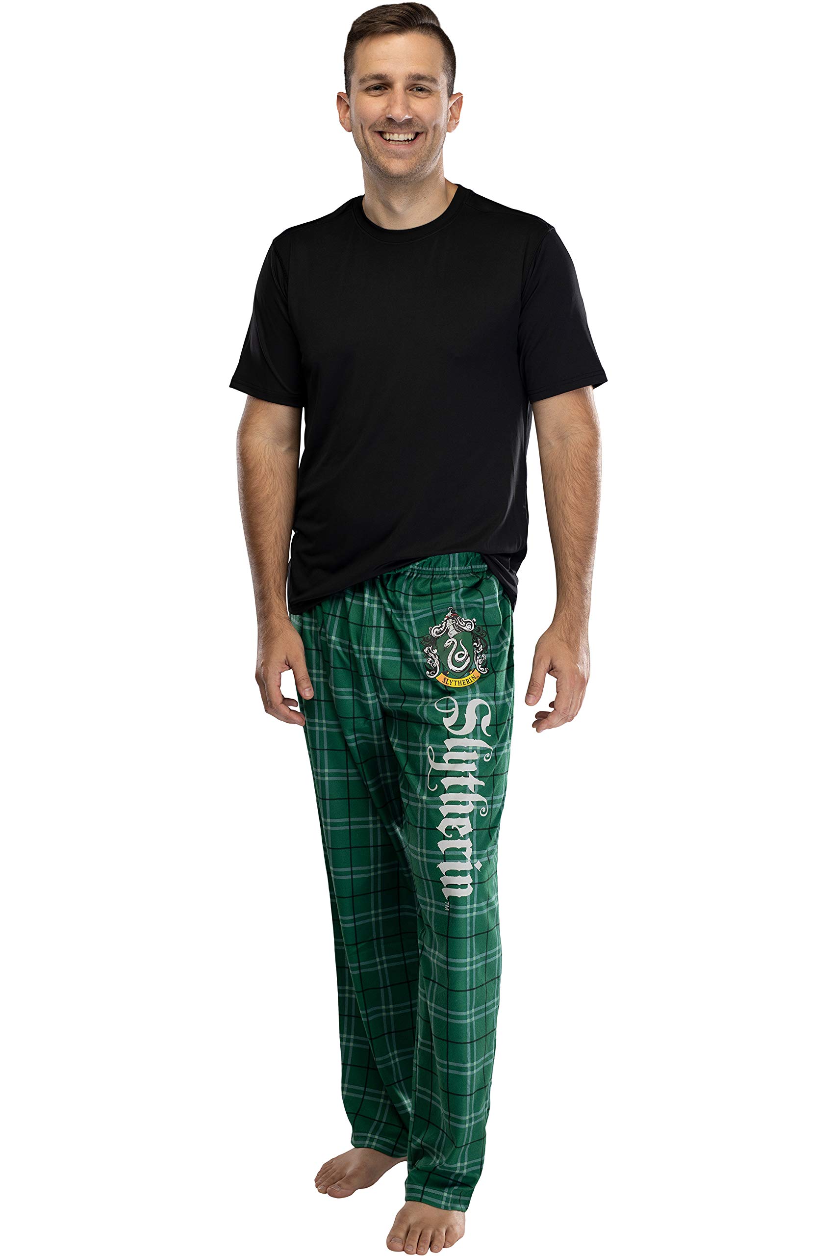 Harry Potter House Crest Plaid Pajama Pants for Adults - Gryffindor, Ravenclaw, Slytherin & Hufflepuff Styles | Cozy Sleepwear for Movie Nights & Halloween Costumes