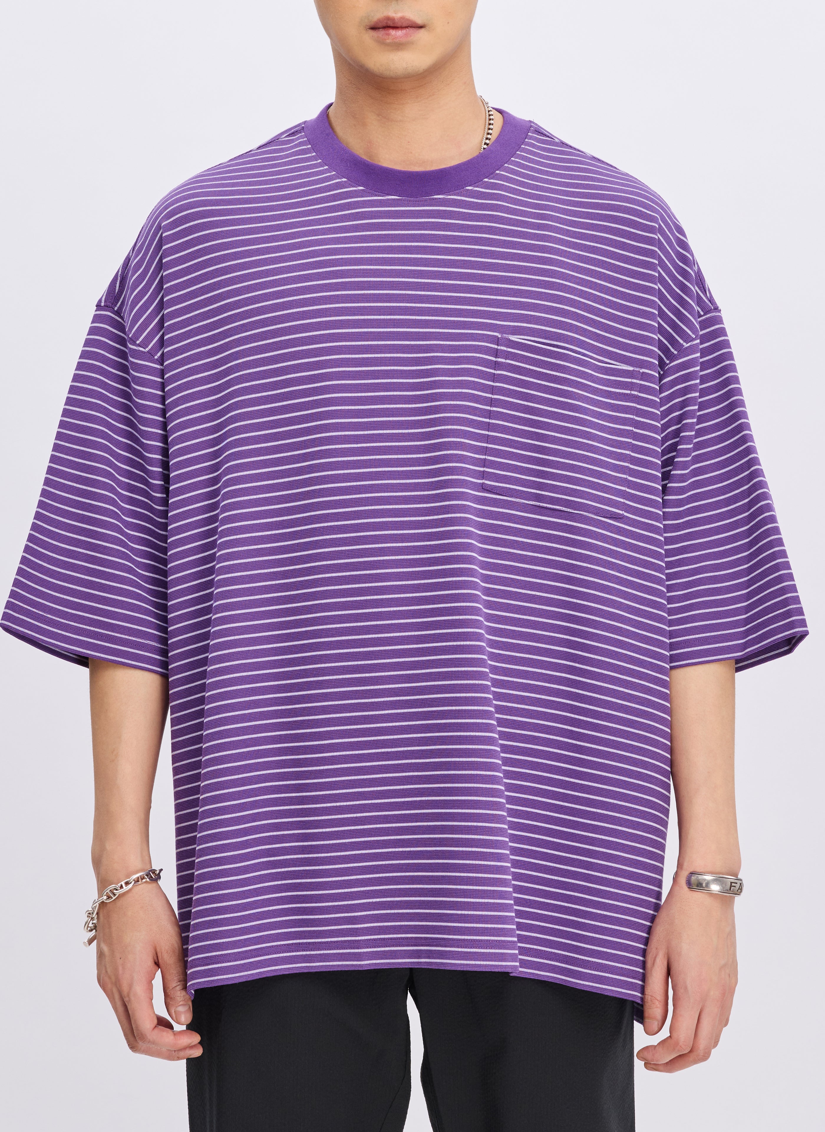 Stylish Jacquard Short Sleeve Border Top for Women - Summer Casual Blouse with Floral Pattern | Perfect for Beach Outings, Date Nights & Office Wear