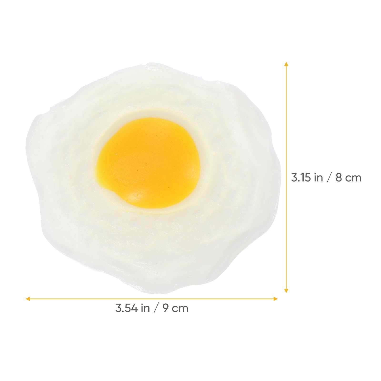 Kisangel 4Pcs Fake Fried Egg Squeeze Toys - Realistic Artificial Egg Play Food Models for Kitchen Pretend Play, Prank Props & Practical Jokes - Perfect for Kids Role Play, Party Gags and Photo Booth Props