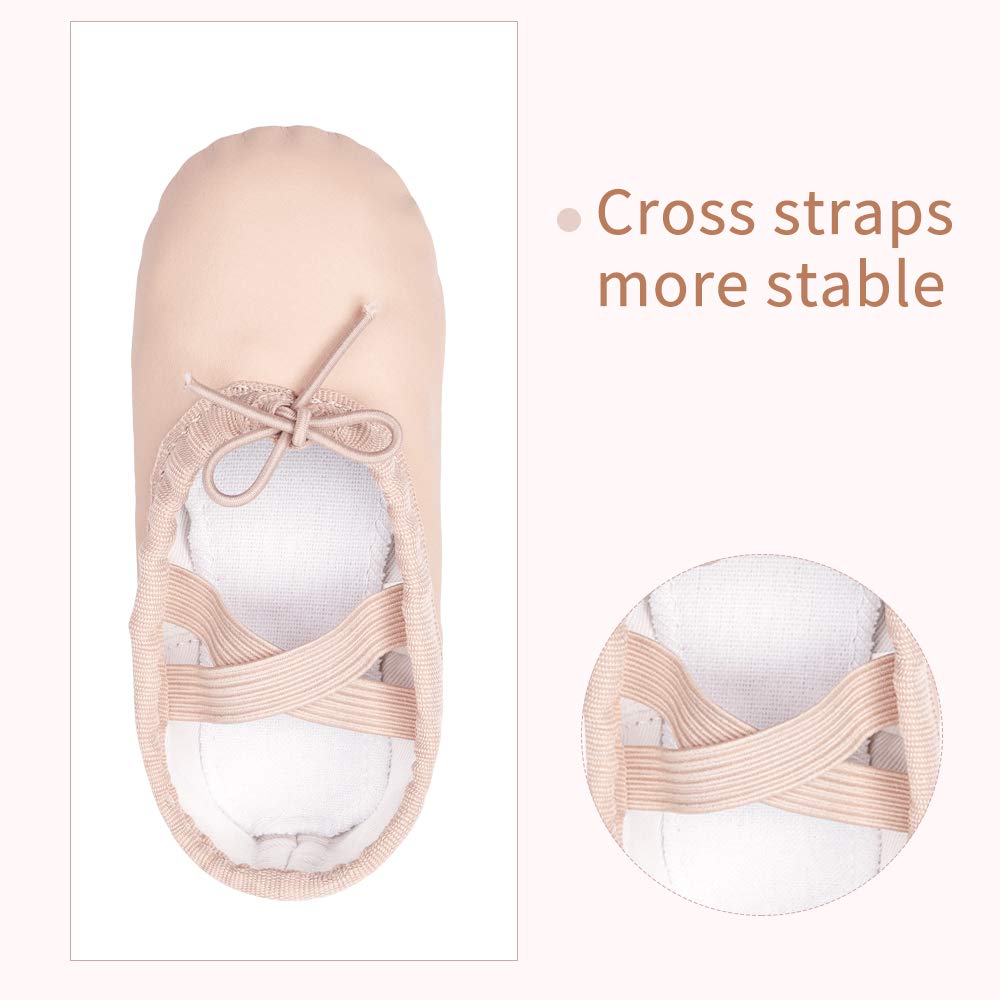 Stelle Ballet Shoes for Girls & Boys - Soft Leather Toddler Dance Slippers for Little Kids & Big Kids | Perfect for Ballet Class, Recitals & Dance Practice