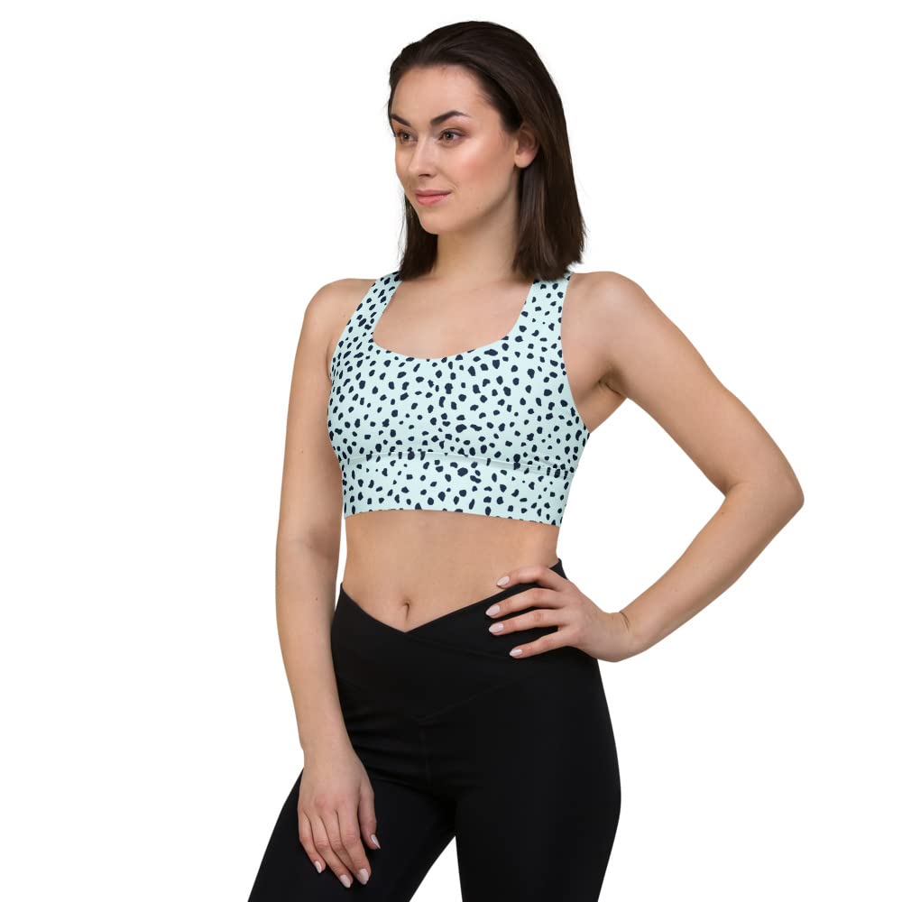 High-Quality Blue Sports Bra for Women - Breathable & Supportive Workout Top - Perfect for Running, Yoga & Gym Fitness Activities