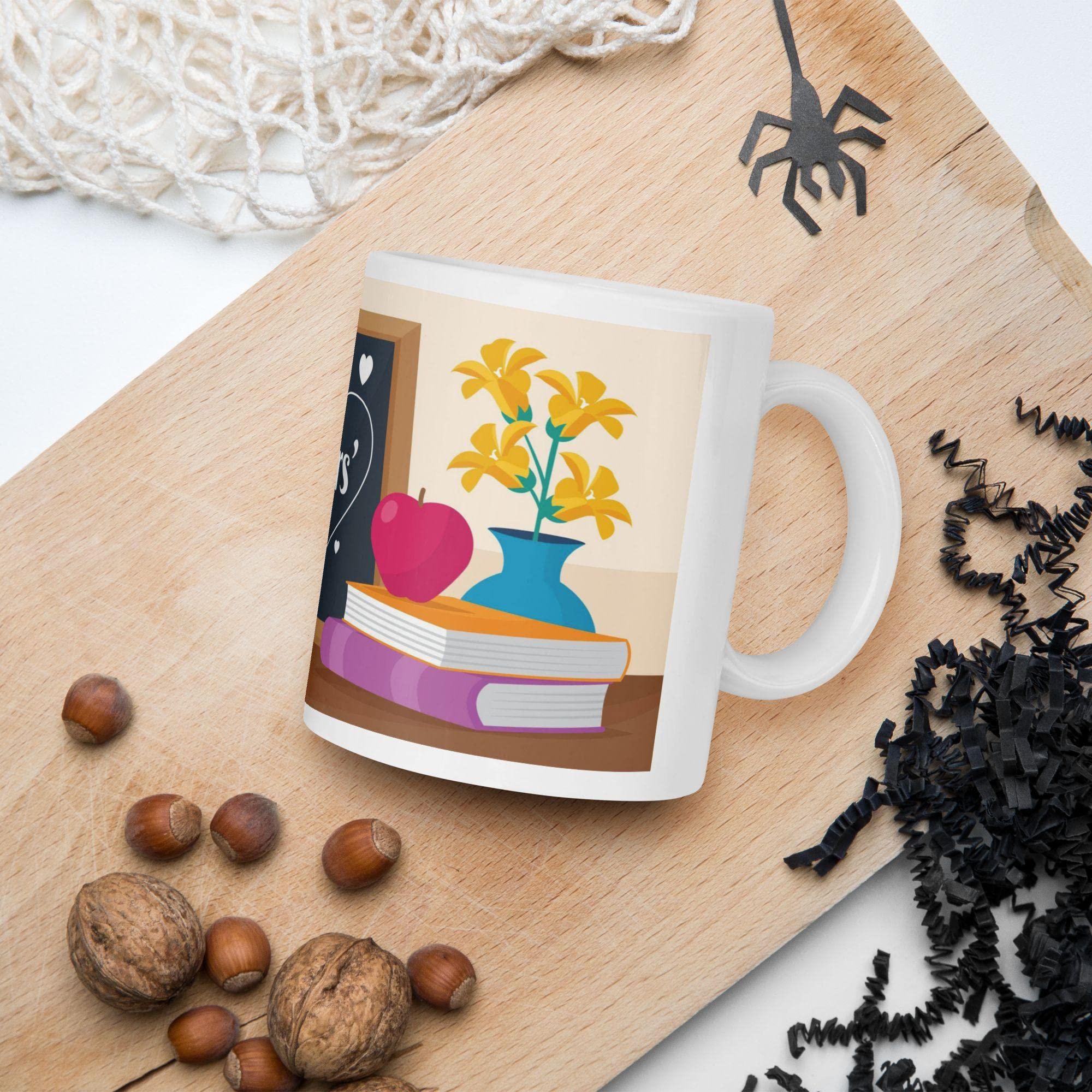 Happy Teachers Day Printed Ceramic Coffee Mug 330ml White | Thoughtful Gift for Teachers, Professors, Educators | Perfect for Classroom, Office, Home Use & Appreciation Gifts