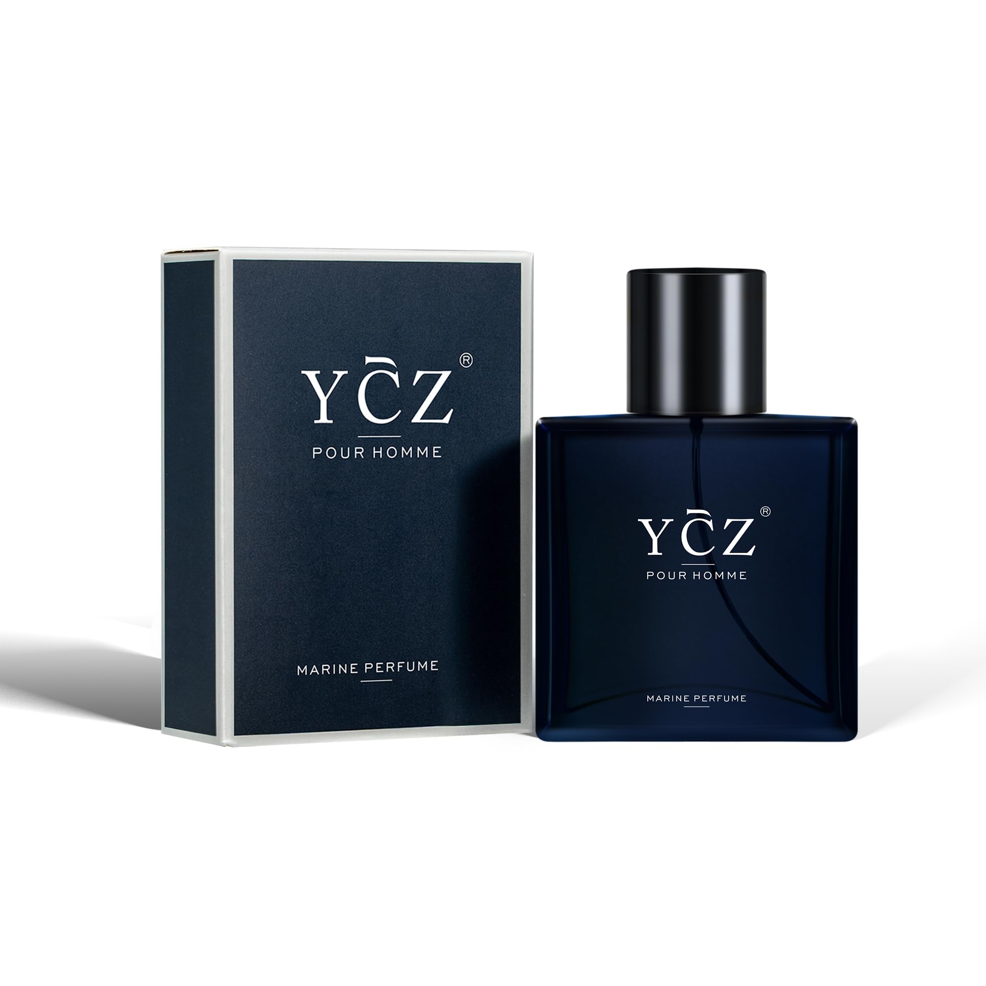 Ycz Pour Homme Marine Cologne for Men - 1.7 oz Eau de Toilette | Fresh Aquatic Scent | Perfect Gentleman's Gift for Birthday, Anniversary & Special Occasions