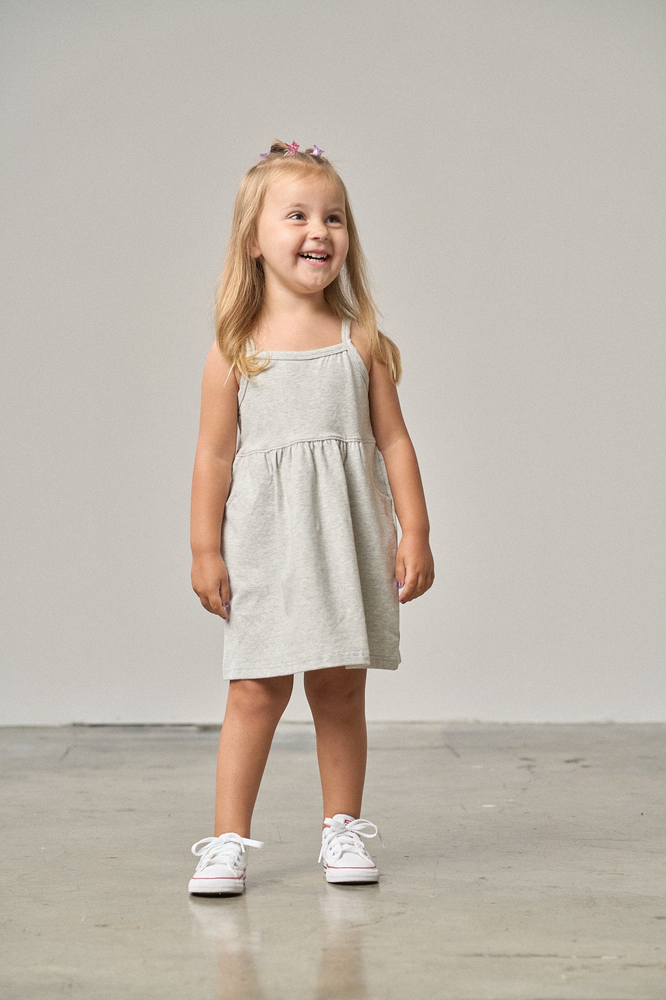 Women's Light Heather Grey Jersey Tank Dress - Casual Summer Wear for Beach, Outings & Everyday Comfort