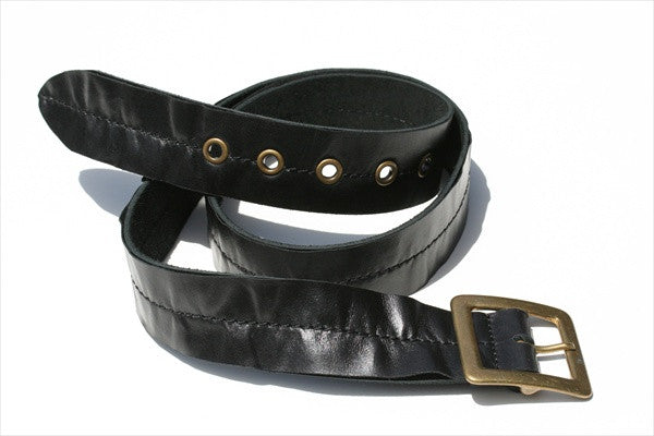 Premium Black Centre Stitch Belt for Men - Classic Leather Dress Belt for Office, Business & Formal Wear