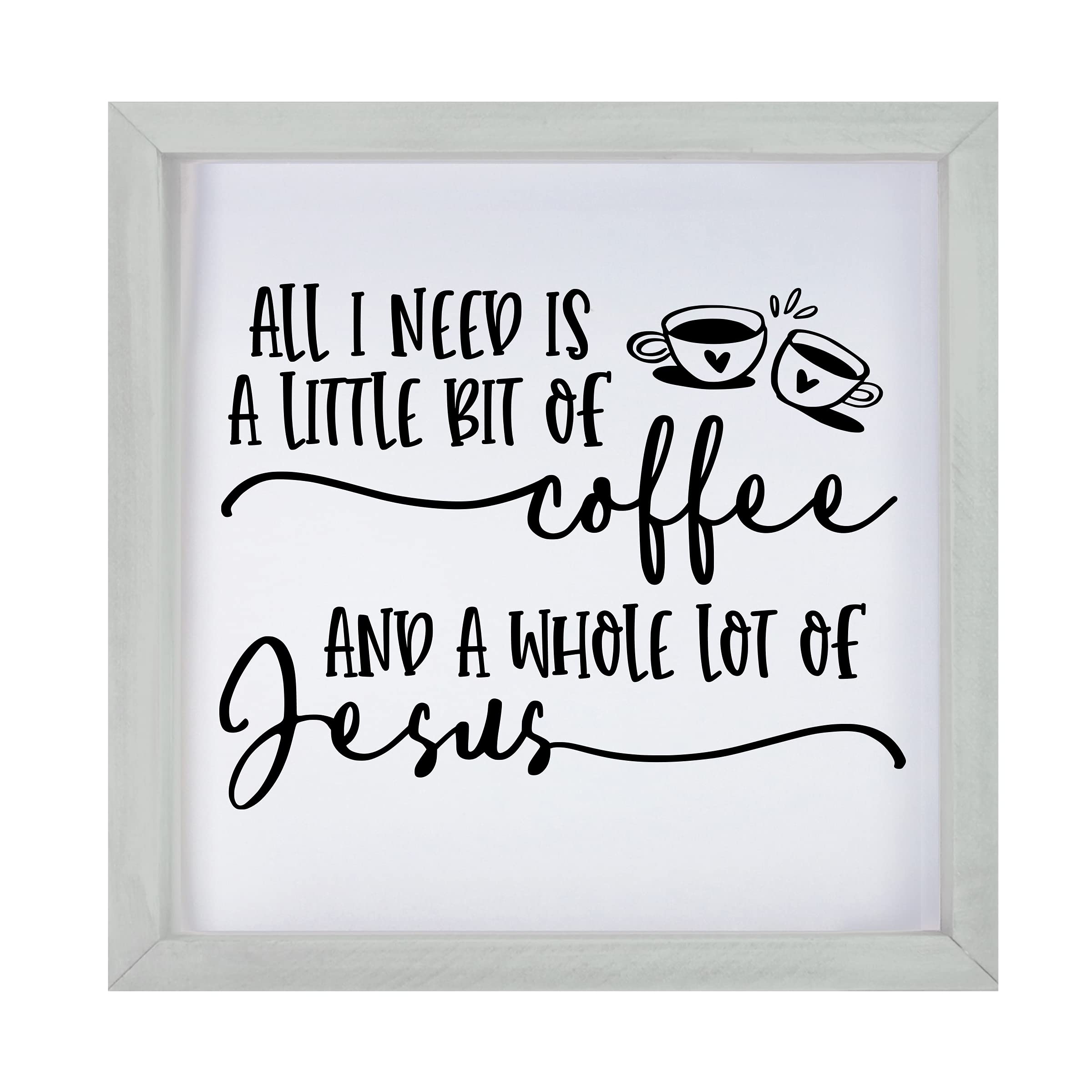 LifeSong Milestones Custom Inspirational Wooden Wall Art - 7x7 Inch Framed Shadow Box with Funny Modern Quotes, Perfect for Home Office Decor & Gift Giving (Gray)