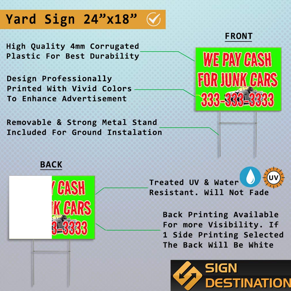 24x18 Inch Weatherproof Yard Sign - Double Sided Outdoor Advertising for Lunch Specials, Bistros & Cafes | Durable Lawn & Garden Signage for Restaurants, Events & Promotions