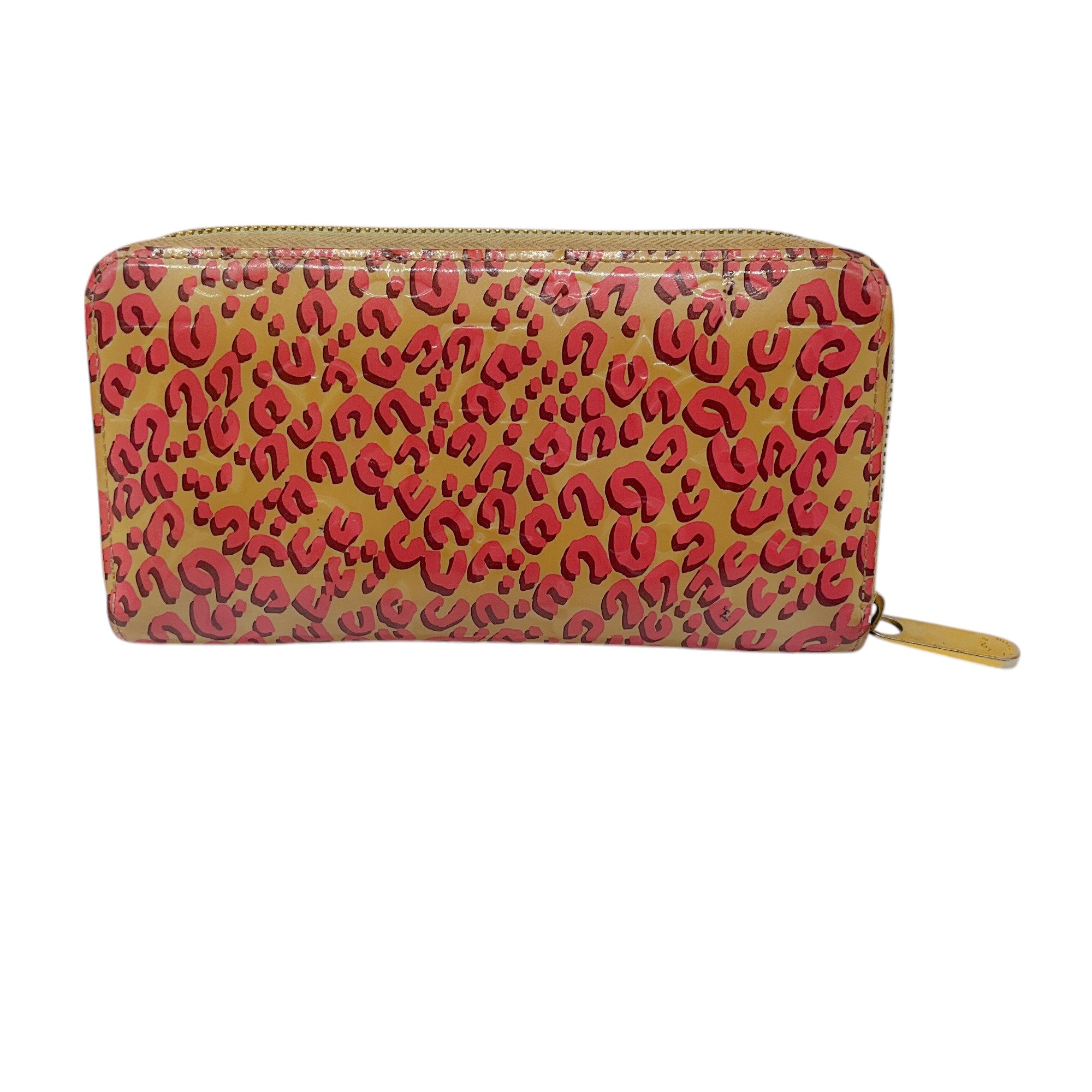 Louis Vuitton Zip Around Wallet in Beige, Pink & Green - Luxury Printed Designer Wallet for Women, Perfect for Everyday Use & Travel Accessories