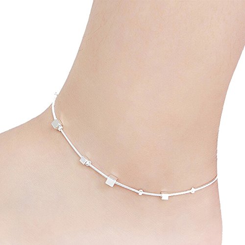 Bluelans® Women's Heart Ankle Bracelet - Sparkly Anklet Chain, Barefoot Sandal Jewelry for Beach, Summer & Boho Style - Perfect Gift for Her