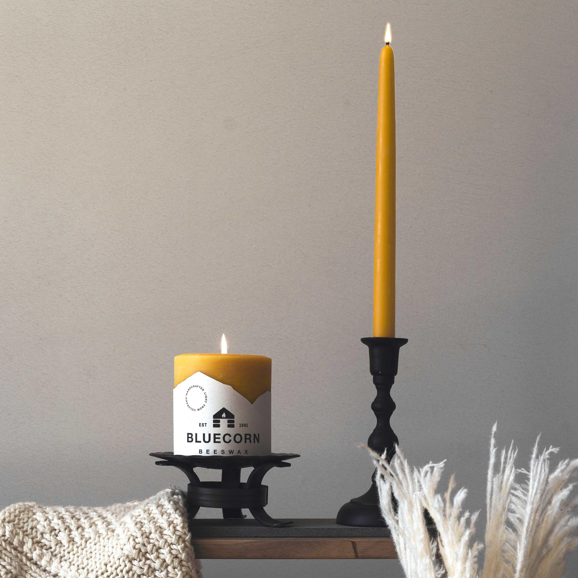 Pure Beeswax Taper Candles 10