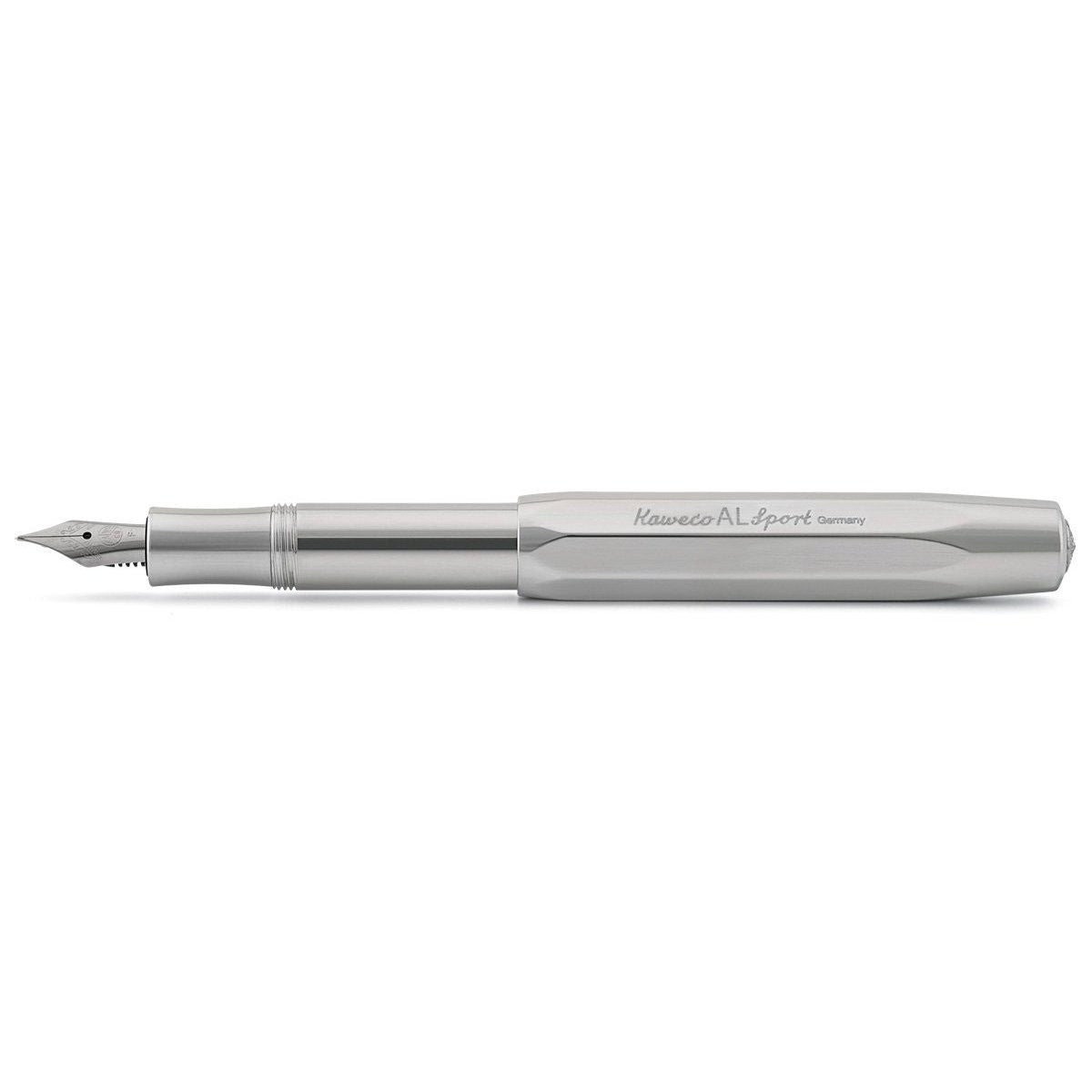 Kaweco AL Sport Raw Fountain Pen - Premium Aluminum Fountain Pen for Writing, Sketching & Calligraphy - Perfect for Office, School & Travel Use