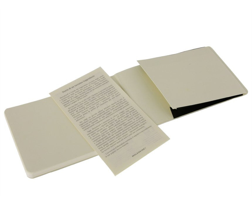 Moleskine Classic Plain Reporter Notebook - Black Hardcover Journal for Writing, Sketching & Note Taking | Perfect for Travel, Work & School