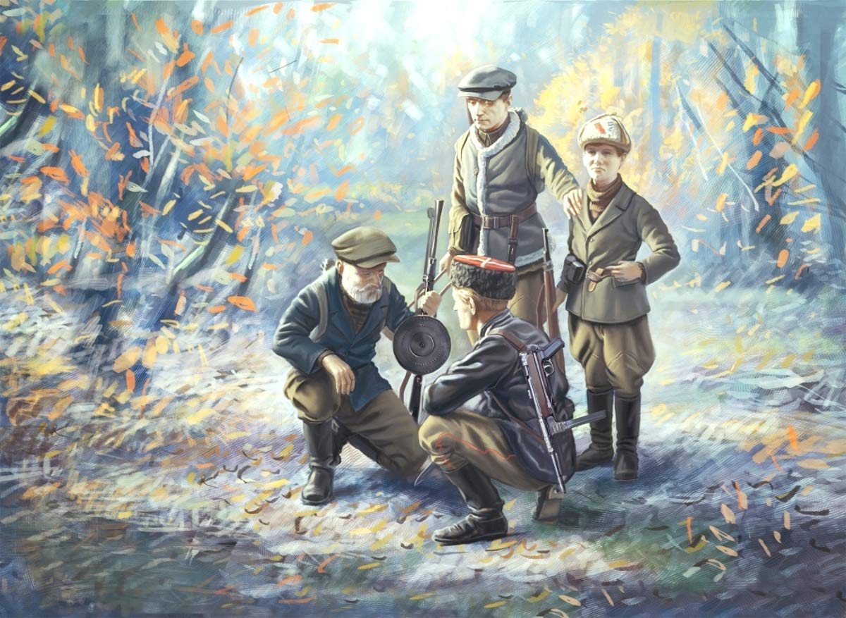 ICM Models 1/35 Scale WWII Soviet Partisans Plastic Model Building Kit - Military Diorama, Historical Collection & Wargaming Scenery