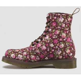 Cherry Red Rose Canvas Boots for Women - Stylish & Comfortable Ankle Boots for Casual Outfits, Date Nights & Fall Fashion