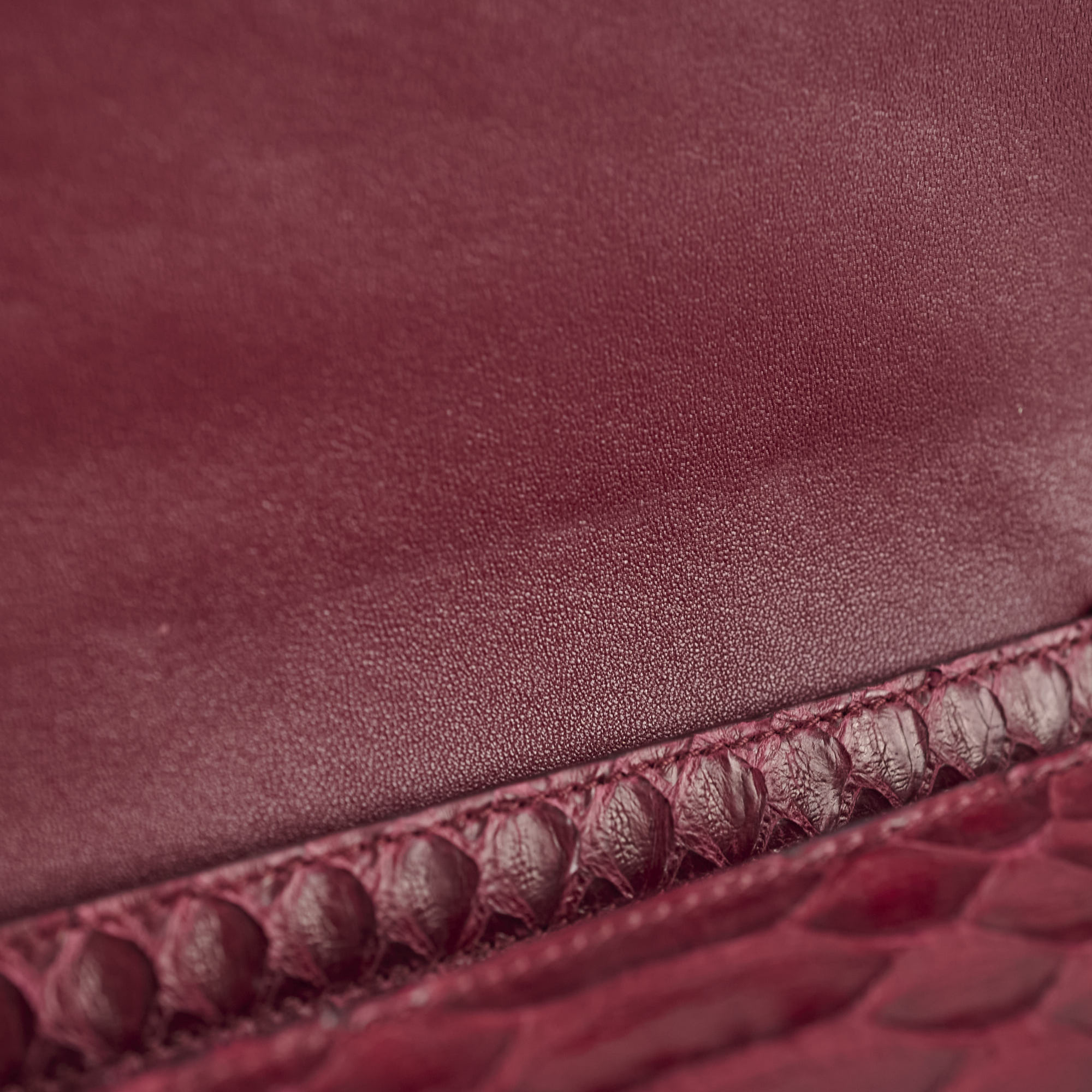 Celine Python Medium Classic Box Bag in Burgundy - Luxury Crossbody Purse for Women, Perfect for Work, Evening & Special Occasions