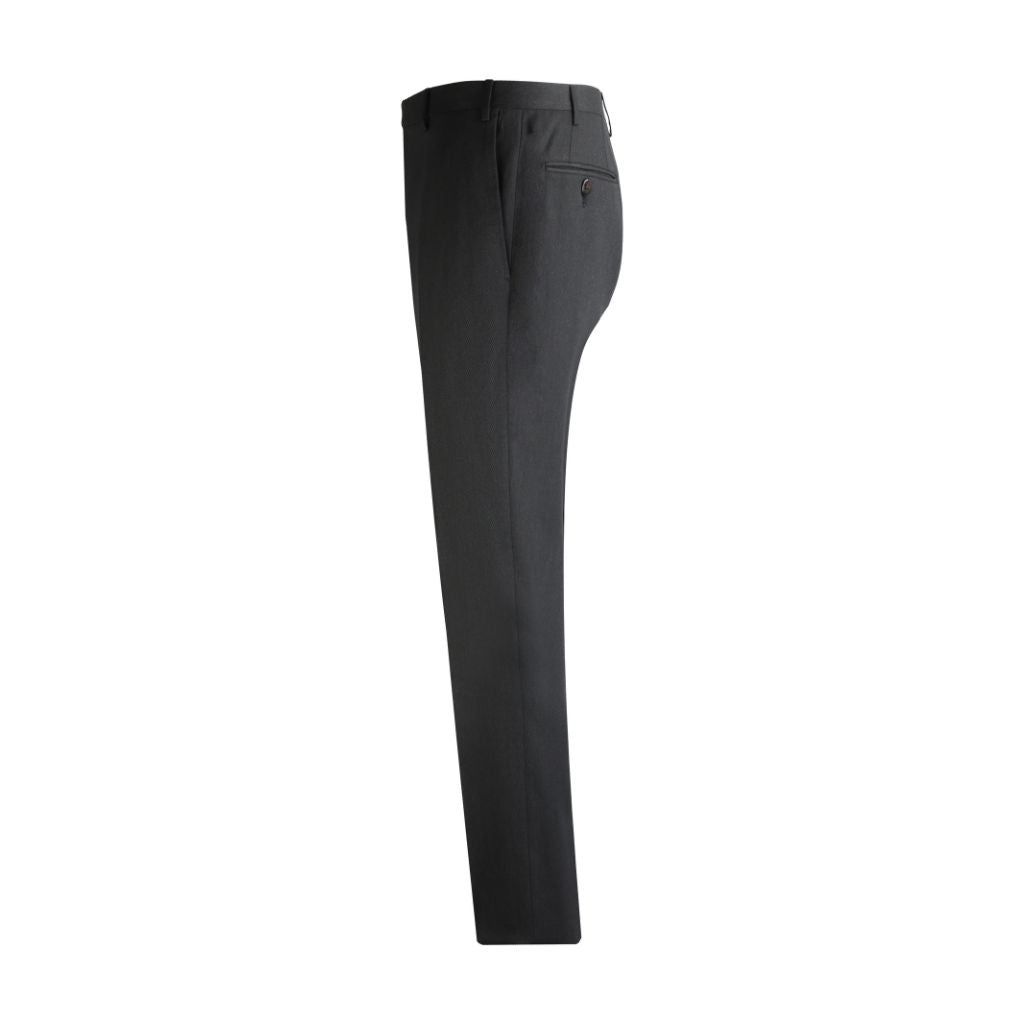 Premium CORNELIANI Men's Techno Wool Stretch Dress Pants - Black (Regular Fit) for Business & Formal Occasions