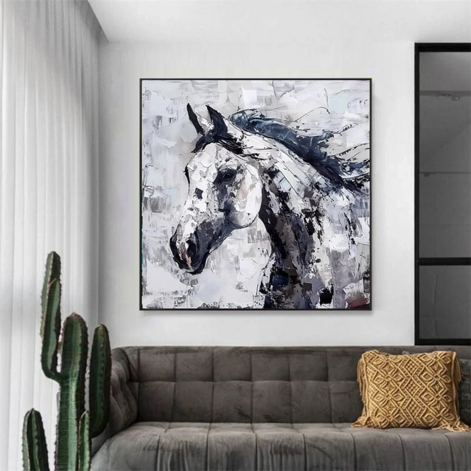 Animal Art Painting #AP119 - Handmade Wildlife Canvas Art for Home & Office Decor | Perfect for Living Room, Bedroom, and Gift Giving