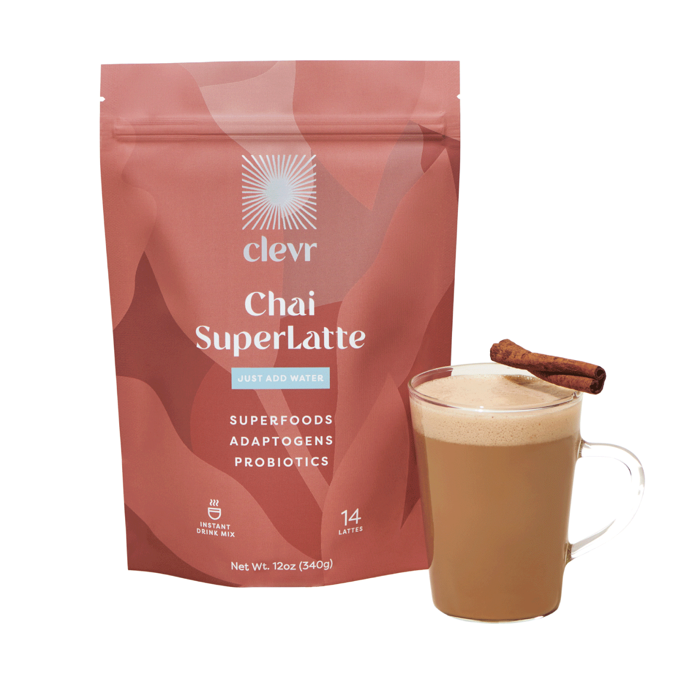 Organic Chai Superlatte Powder - Premium Spiced Tea Latte Mix for Coffee Lovers | Perfect for Home, Office & Cafe Use