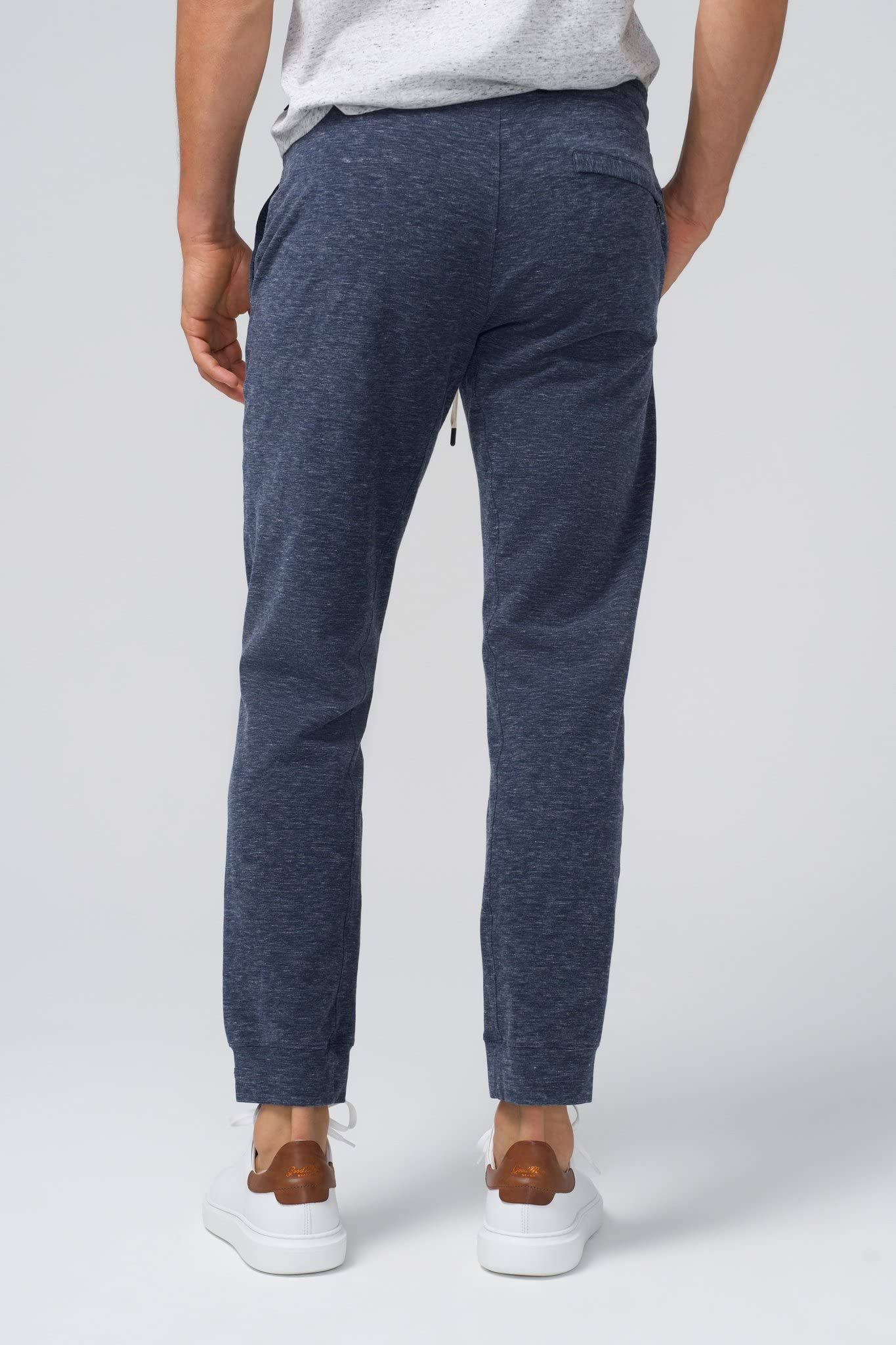 Good Man Brand Flex Pro Jetset Cotton Jogger Pants - Comfortable Athletic Lounge Pants for Men (Navy Heather, XX-Large) - Perfect for Gym, Running, Travel & Casual Wear