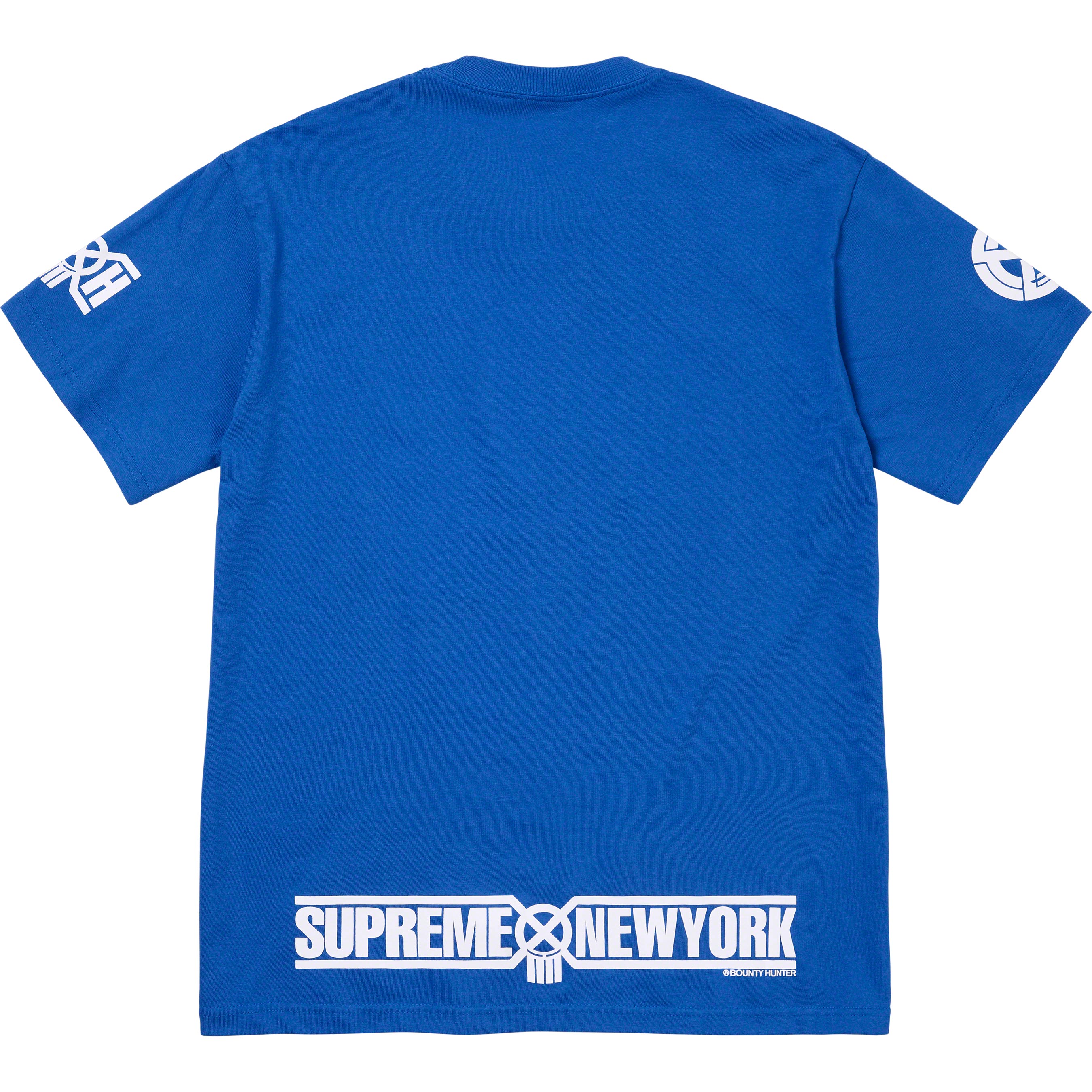 Supreme Bounty Hunter Skulls T-Shirt - Royal Blue Cotton Graphic Tee for Men | Streetwear Fashion & Hip Hop Style | Perfect for Concerts, Parties and Casual Outfits