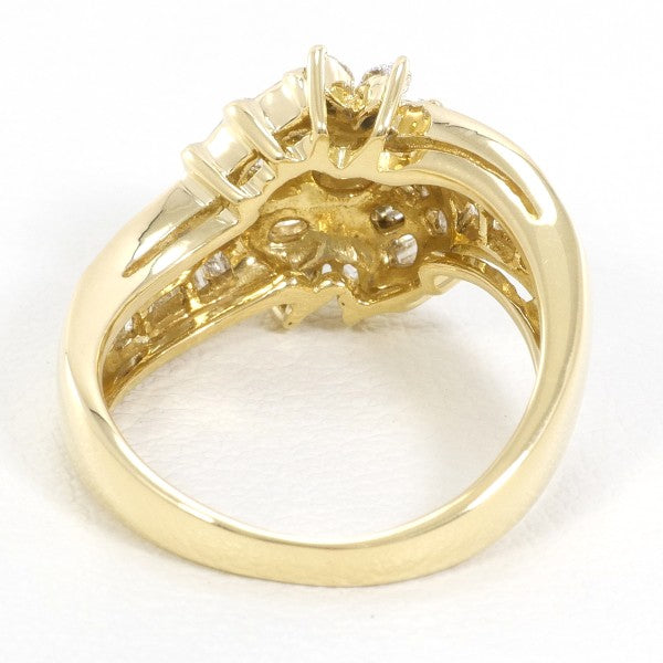 18K Yellow Gold Diamond Ring for Women - Elegant Solitaire Engagement & Wedding Band - Perfect for Proposals, Anniversaries, and Special Occasions